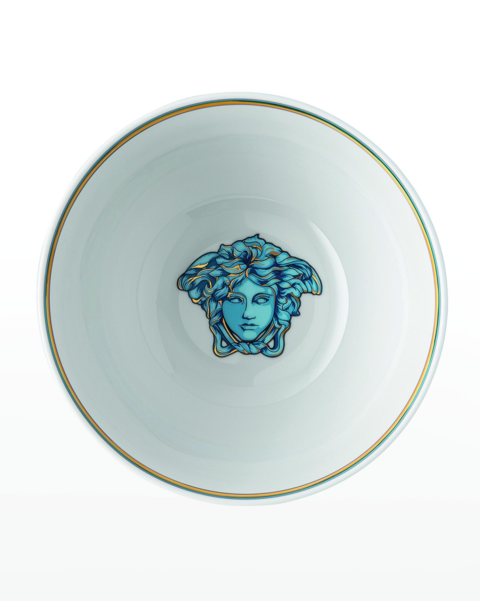 Versace Medusa Amplified Blue Coin Cereal Bowl | Neiman Marcus