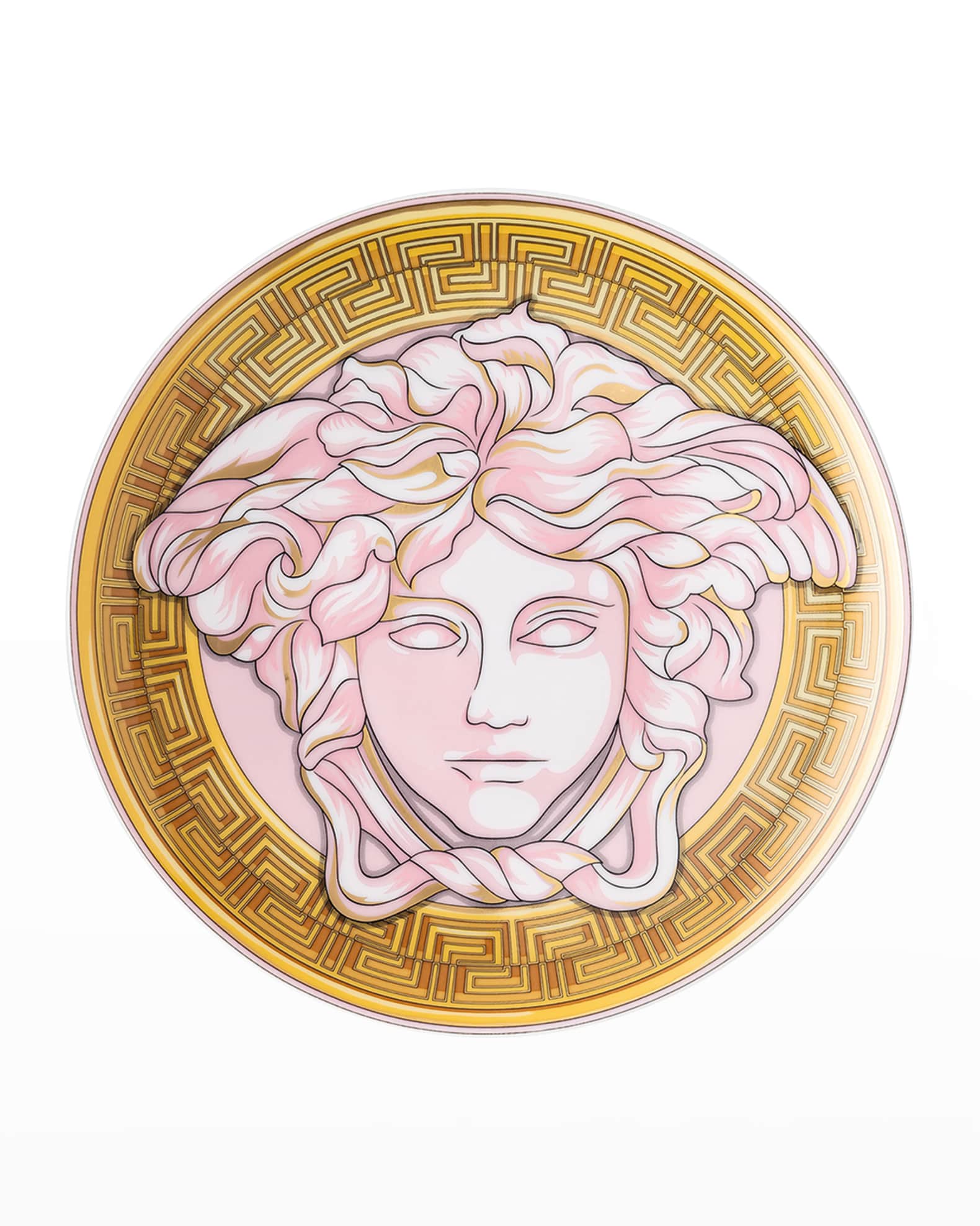 Versace Medusa Amplified Pink Coin Bread and Butter Plate | Neiman Marcus