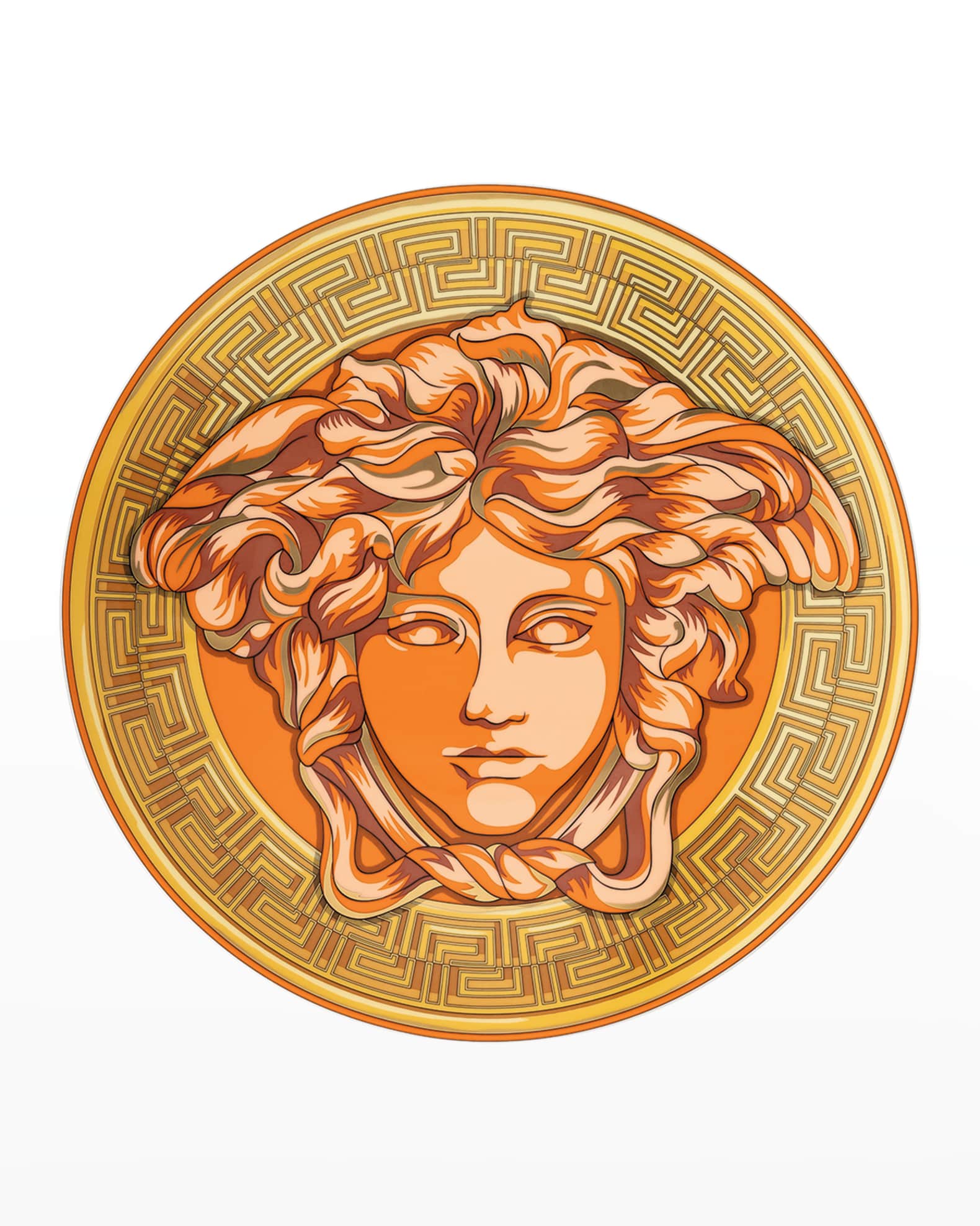 Versace Medusa Amplified Orange Coin Service Plate | Neiman Marcus