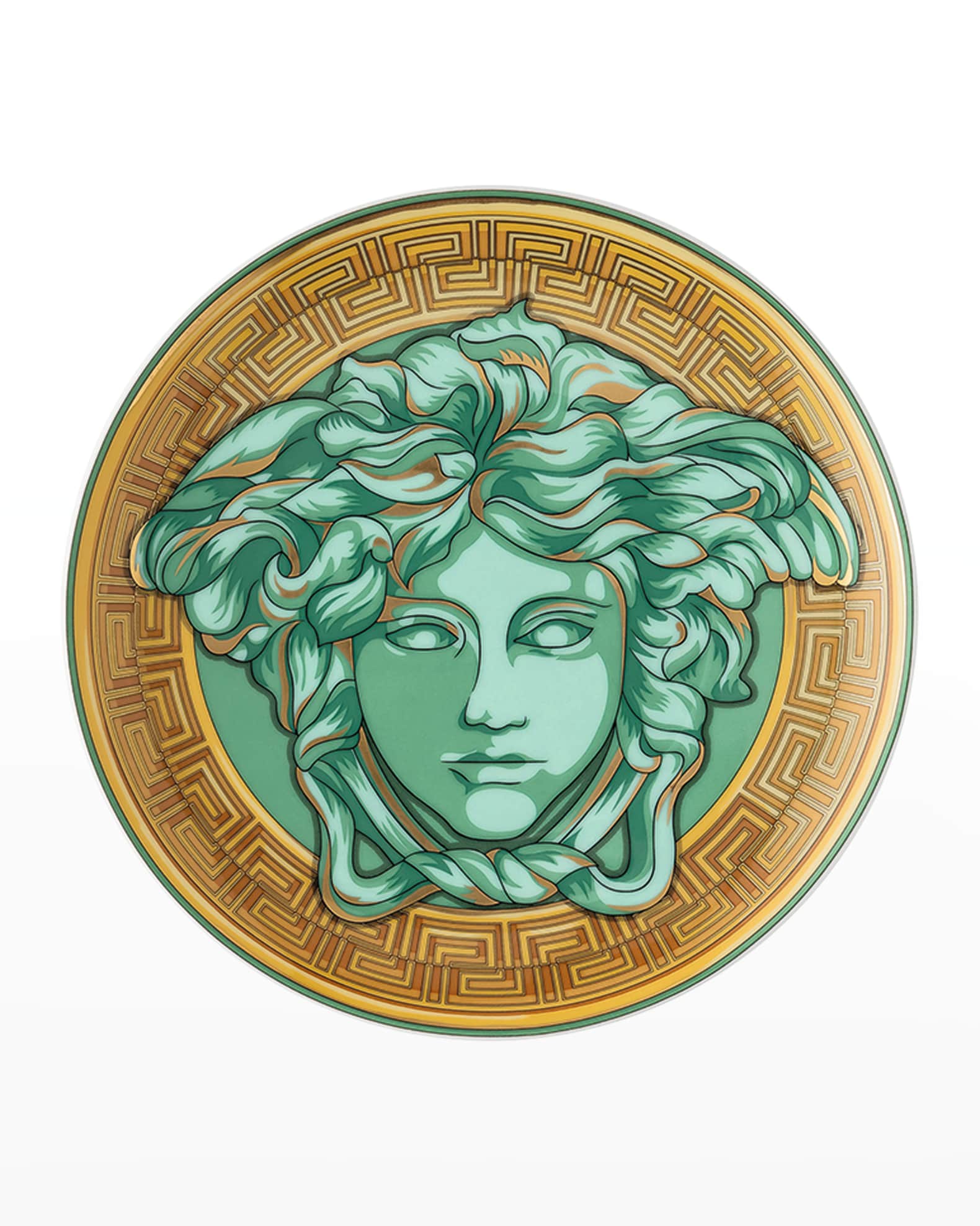 Versace Medusa Amplified Green Coin Bread & Butter Plate | Neiman Marcus