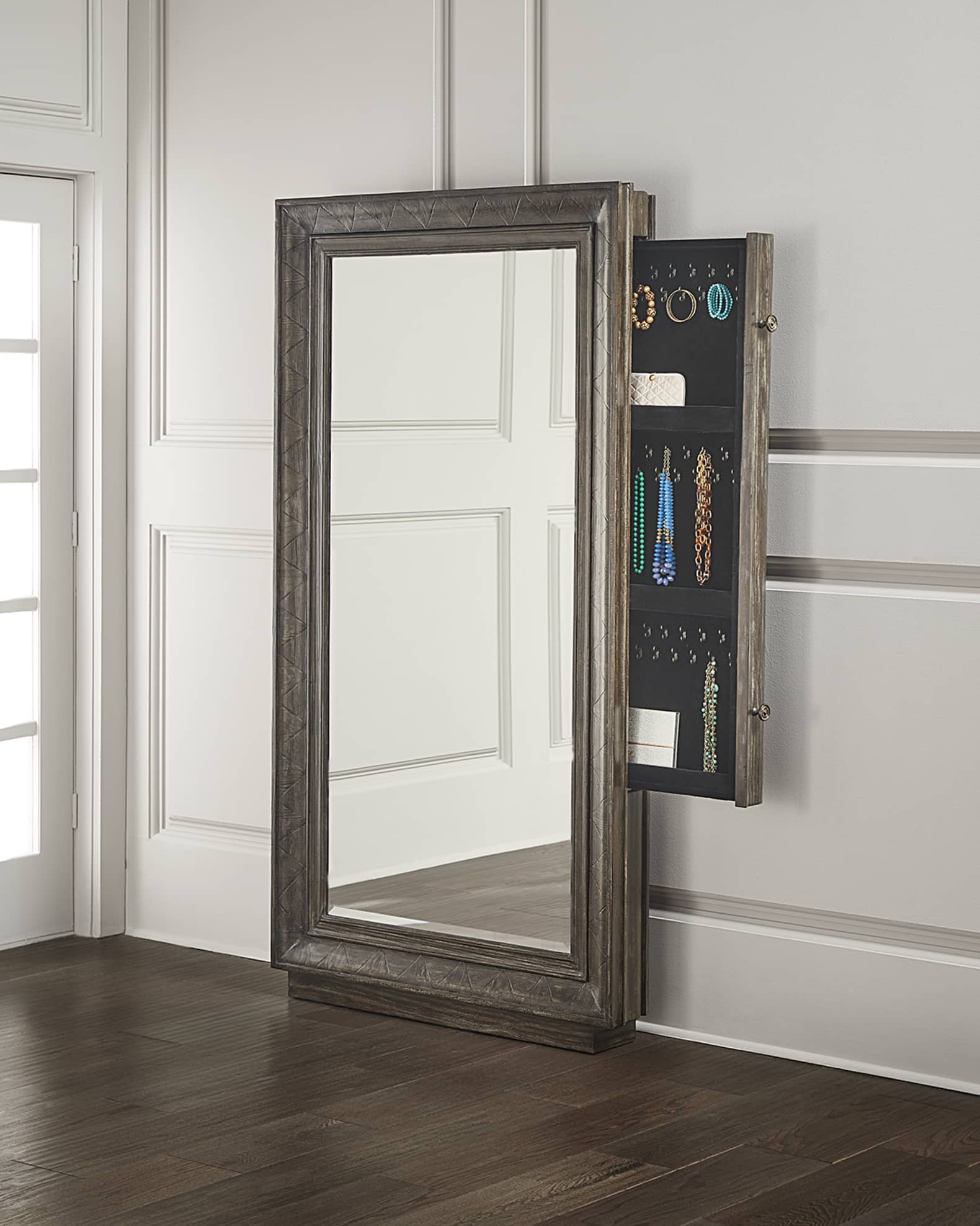 Floor length mirror with storage on sale