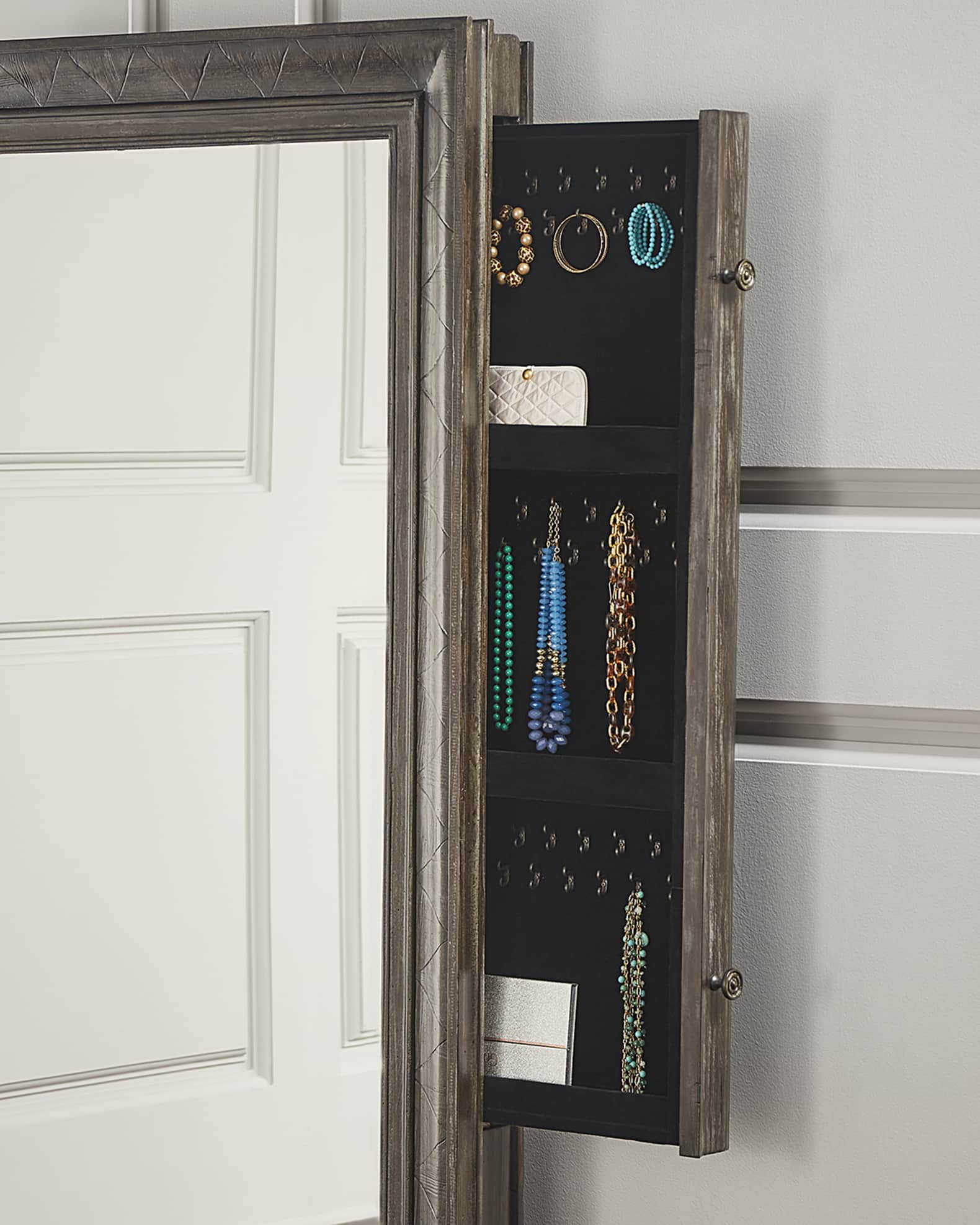 Hooker Furniture Traditions Floor Mirror With Hidden Jewelry Storage ...