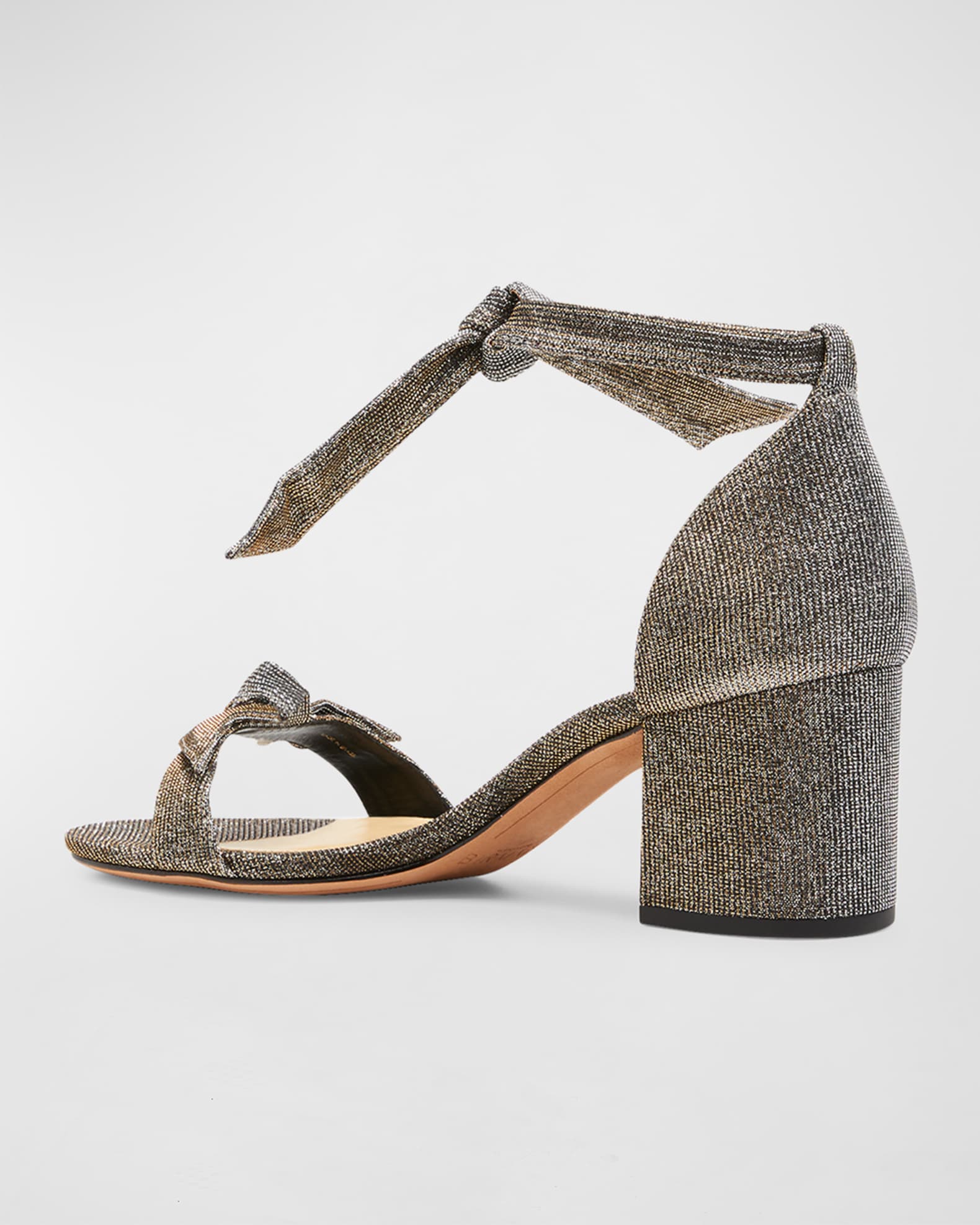 Clarita Metallic Ankle-Bow Sandals 1