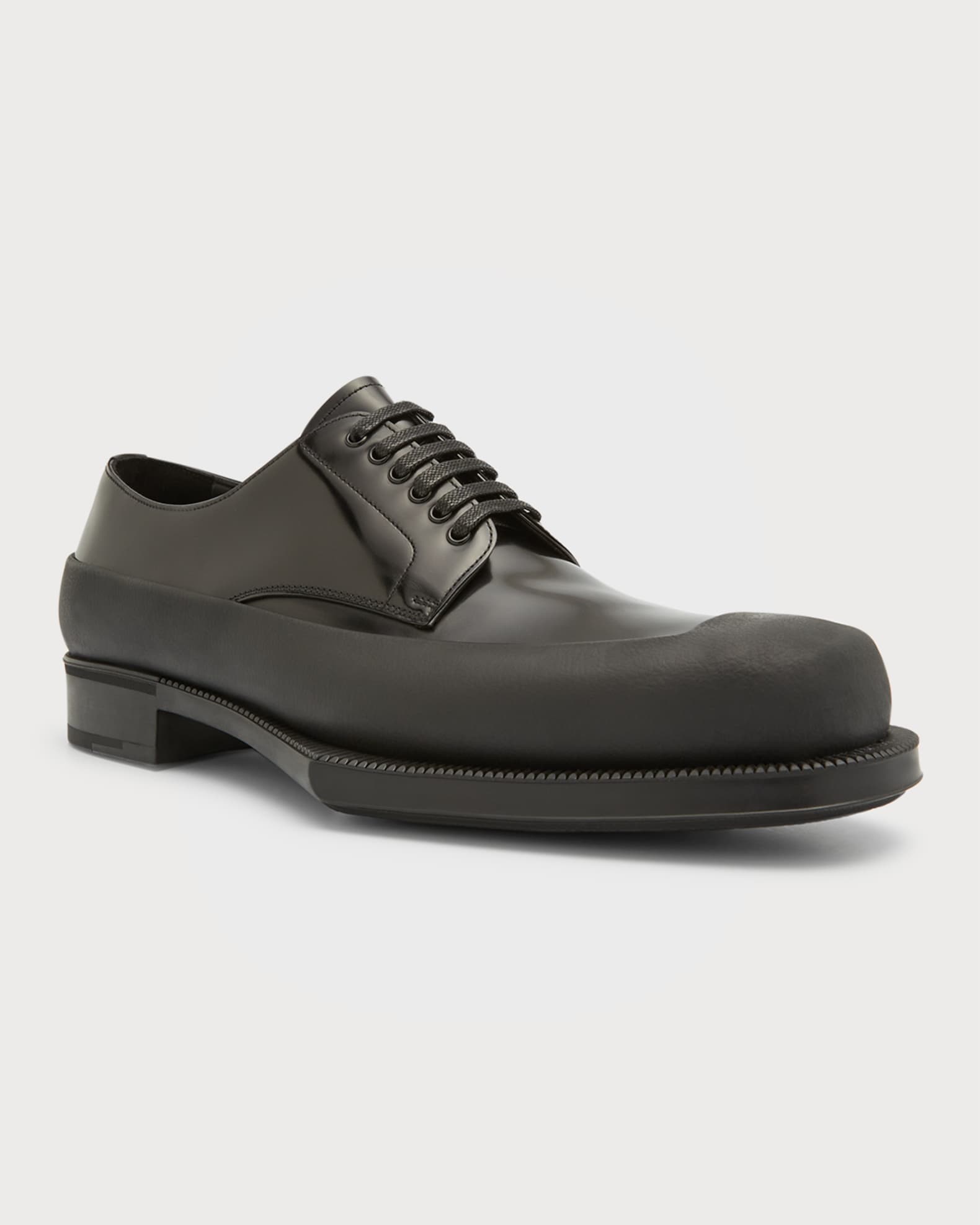 Prada brushed deals leather derby shoes