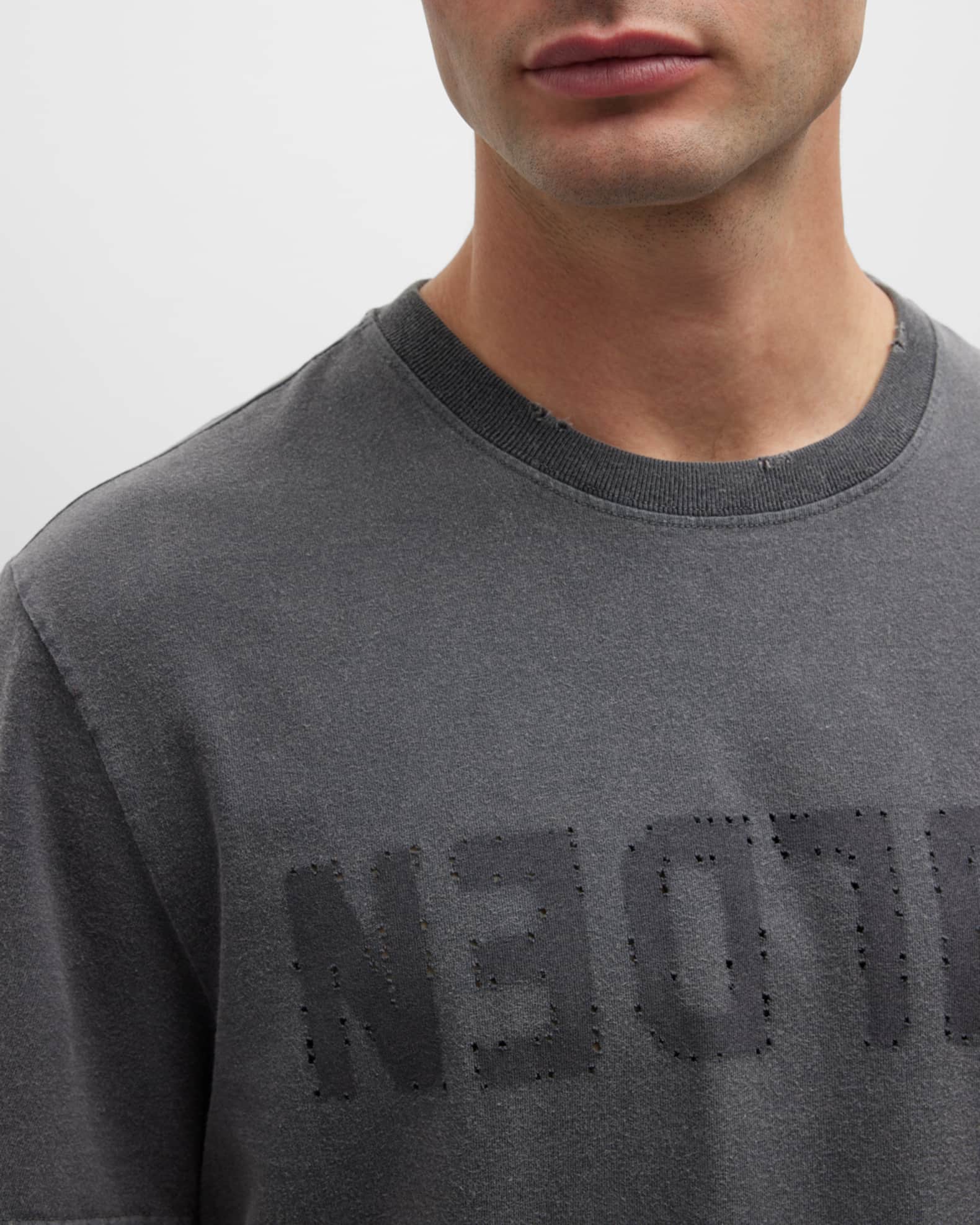 Marvel Logo Distressed T-Shirt Uomo - Maglietta Supereroi Vintage, Stampa USA - 3