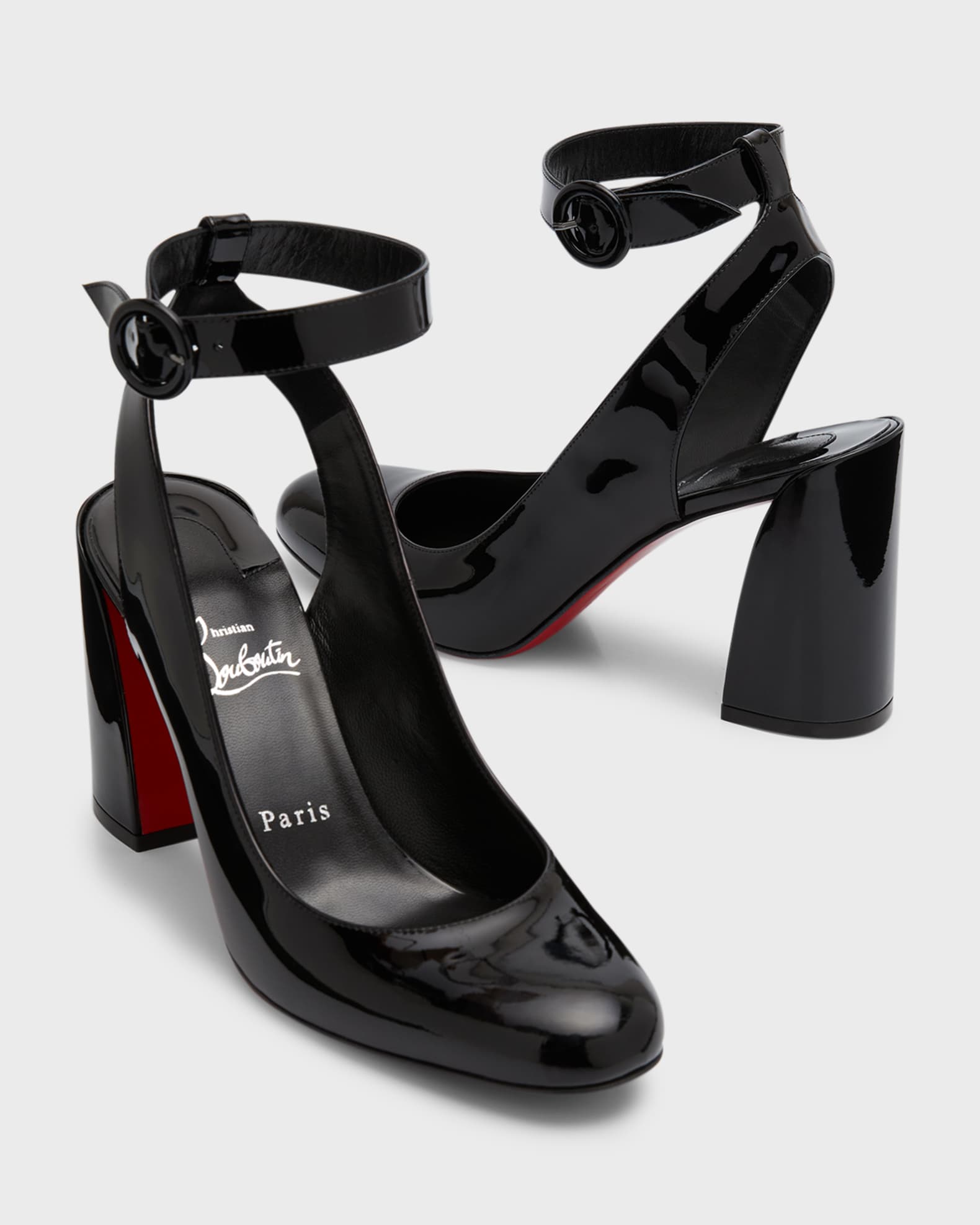【美品】ルブタン MISS SAB 55 ベロアパンプス 定価125,400円 Miss Sab - 55 mm Pumps - Patent calf leather - Black - Women