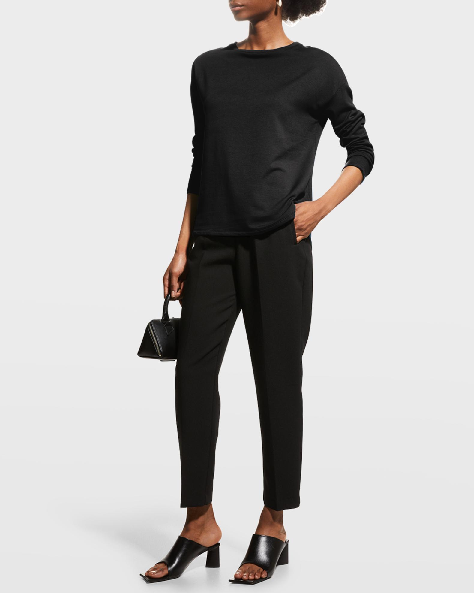 Majestic Filatures Drop-Shoulder Crewneck French Terry T-Shirt | Neiman ...