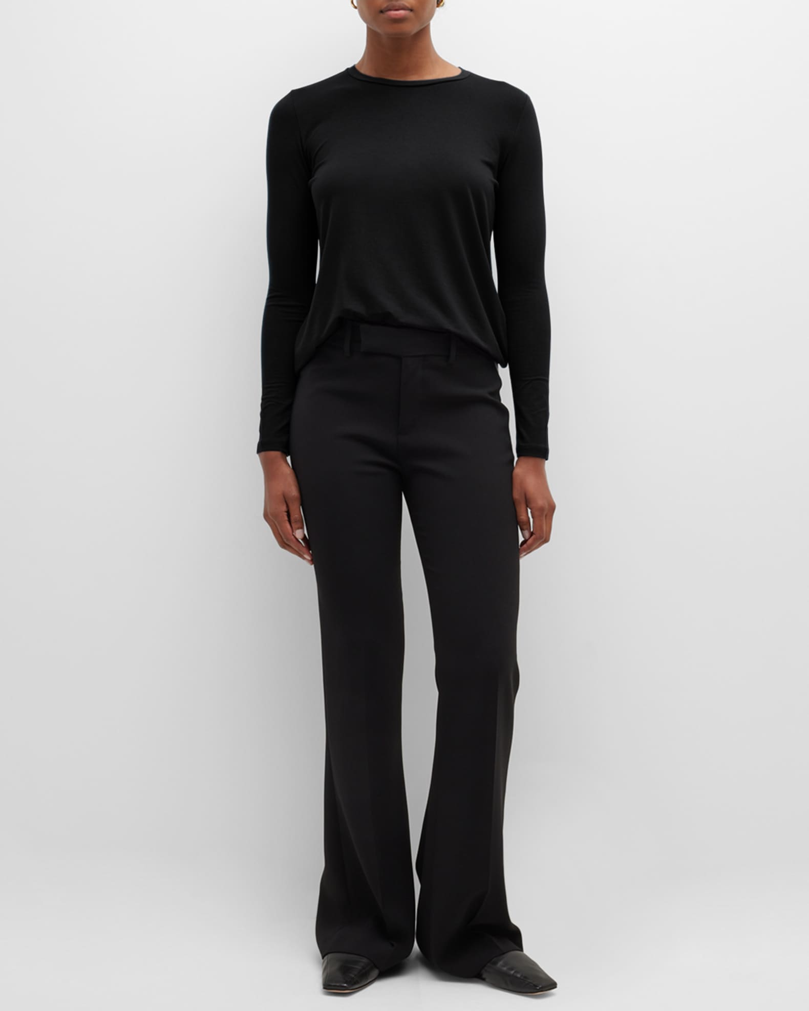 Soft Touch Pleated Crewneck Pullover 1