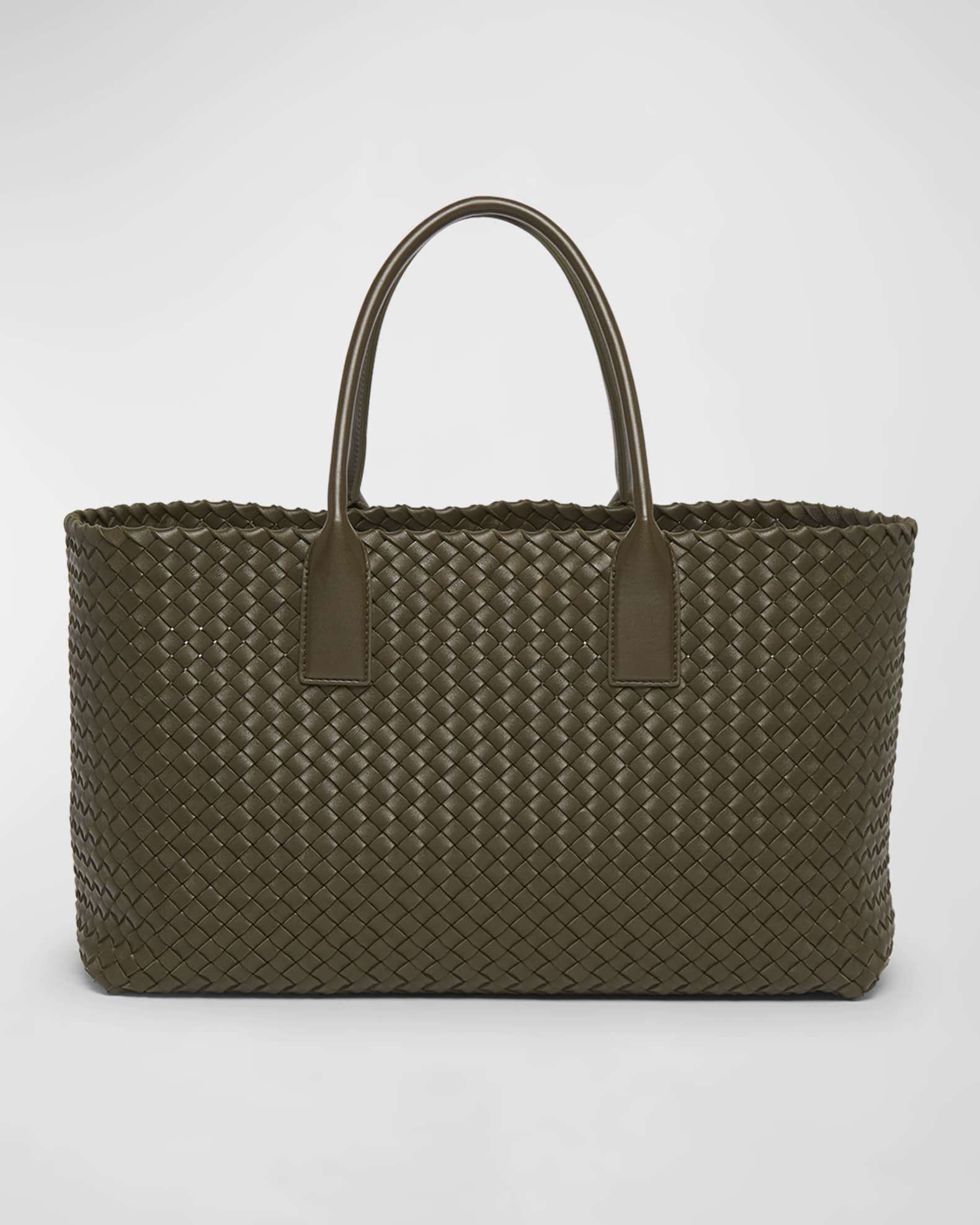Bottega Veneta Cabat Tote Bag Kaki Gold