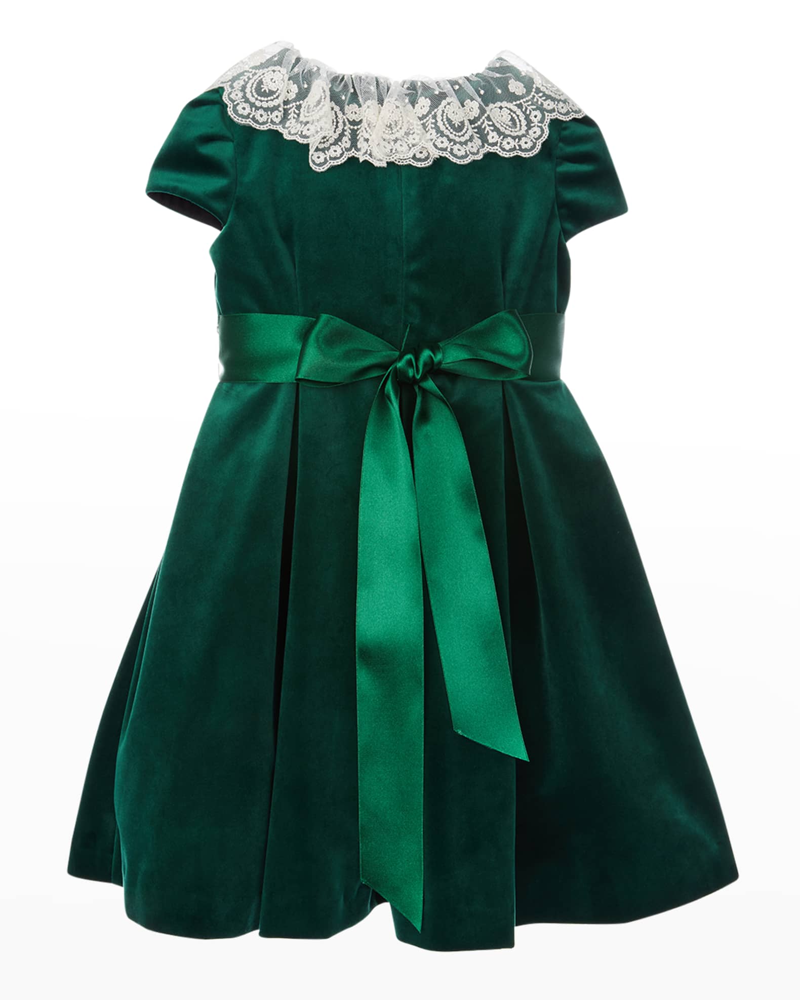 green velvet and lace dress Strapless Forest Green Velvet Gown with Lace by TONY WARD – Elilhaam main image 0