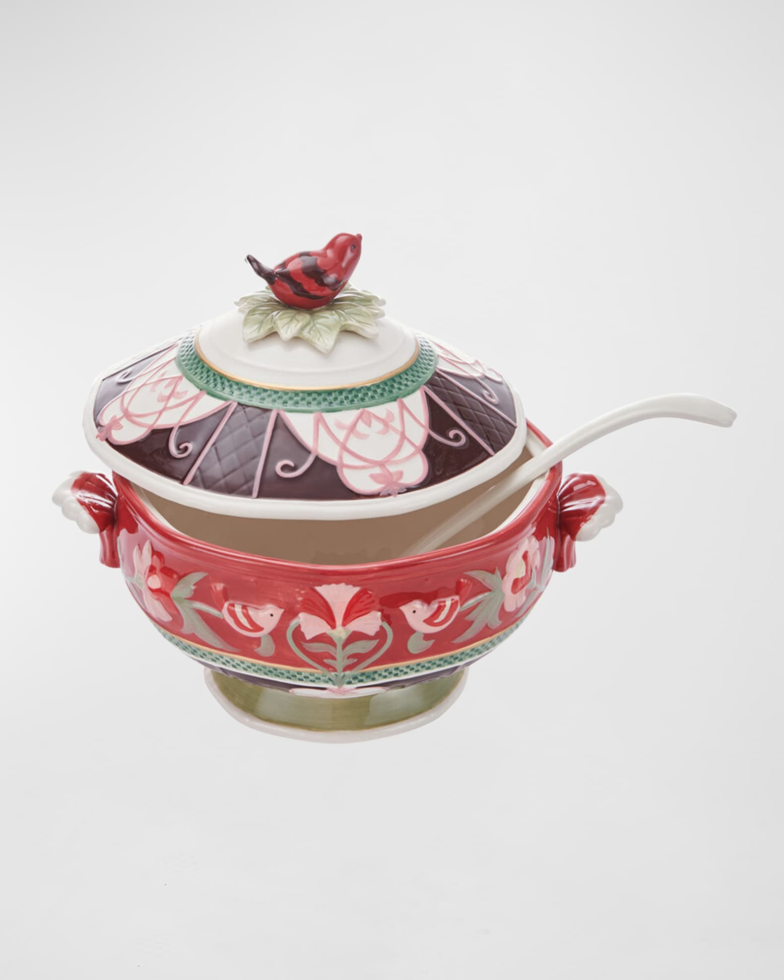 Fitz & Floyd 10" Chalet Soup Tureen w/ Ladle Neiman Marcus