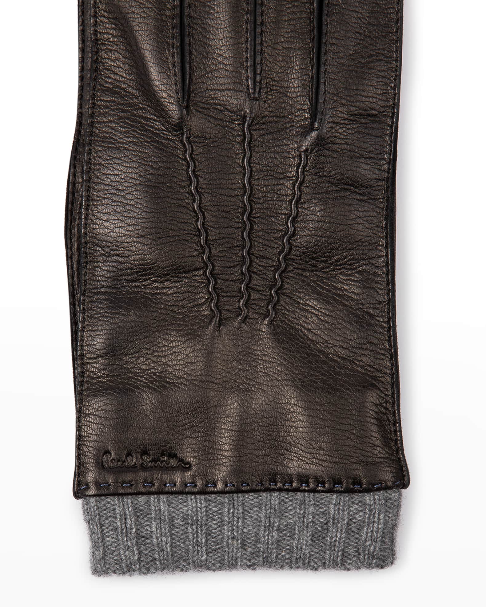 Paul Smith Men's Leather Gloves | Neiman Marcus