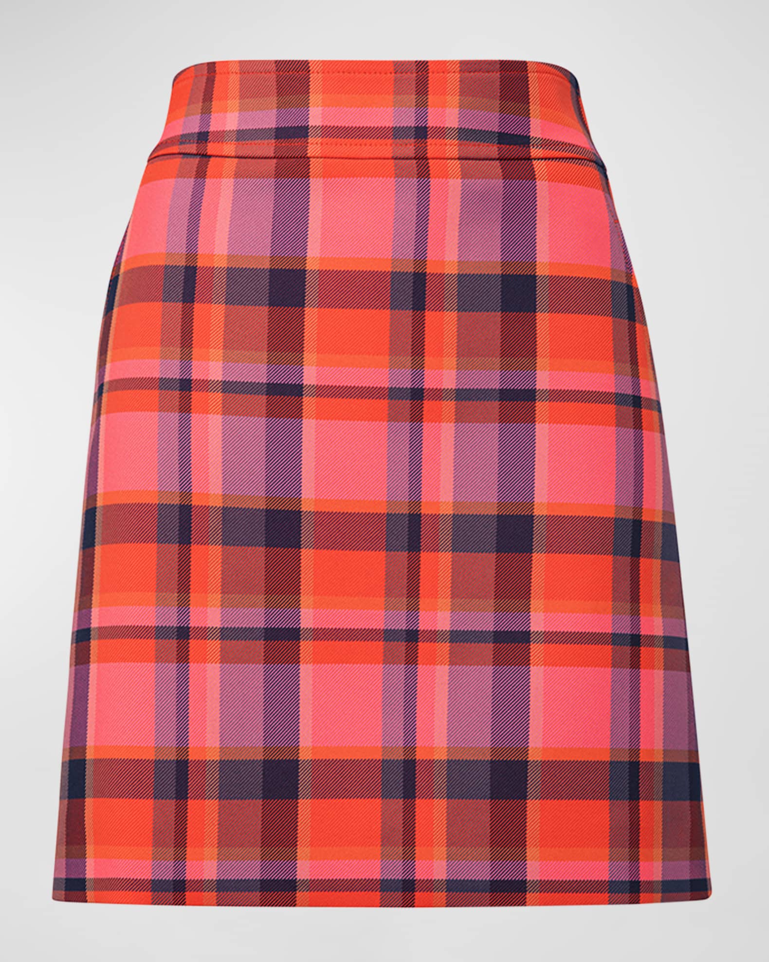 Akris punto Check Jacquard Gabardine ALine Skirt Neiman Marcus