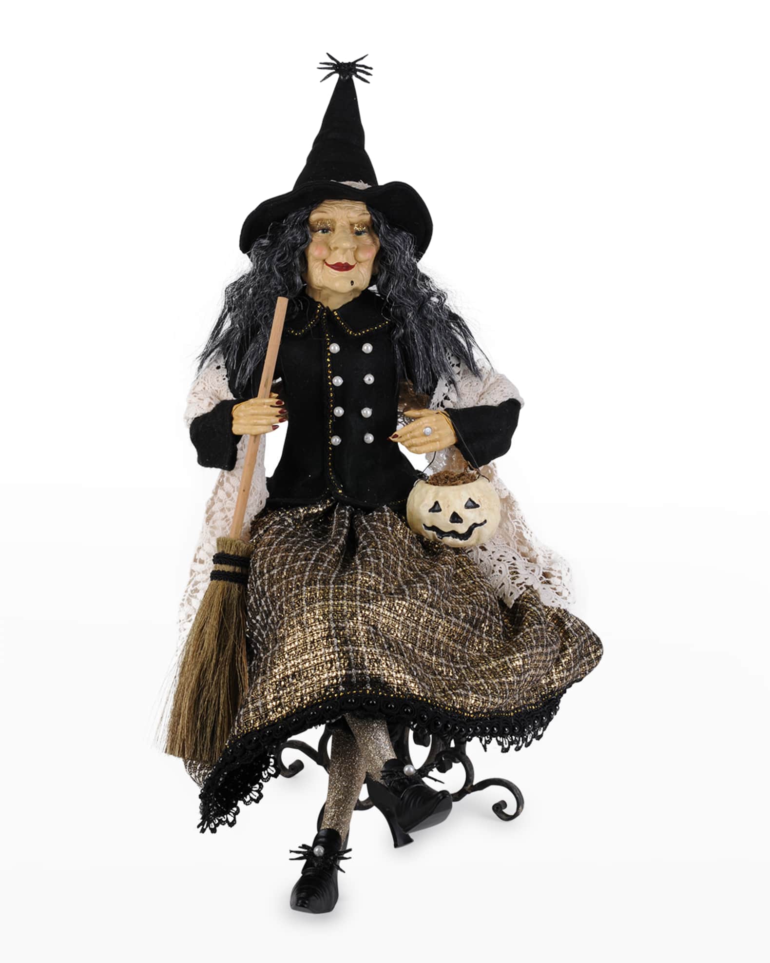 Karen Didion Originals Golden Witch Halloween Decor | Neiman Marcus
