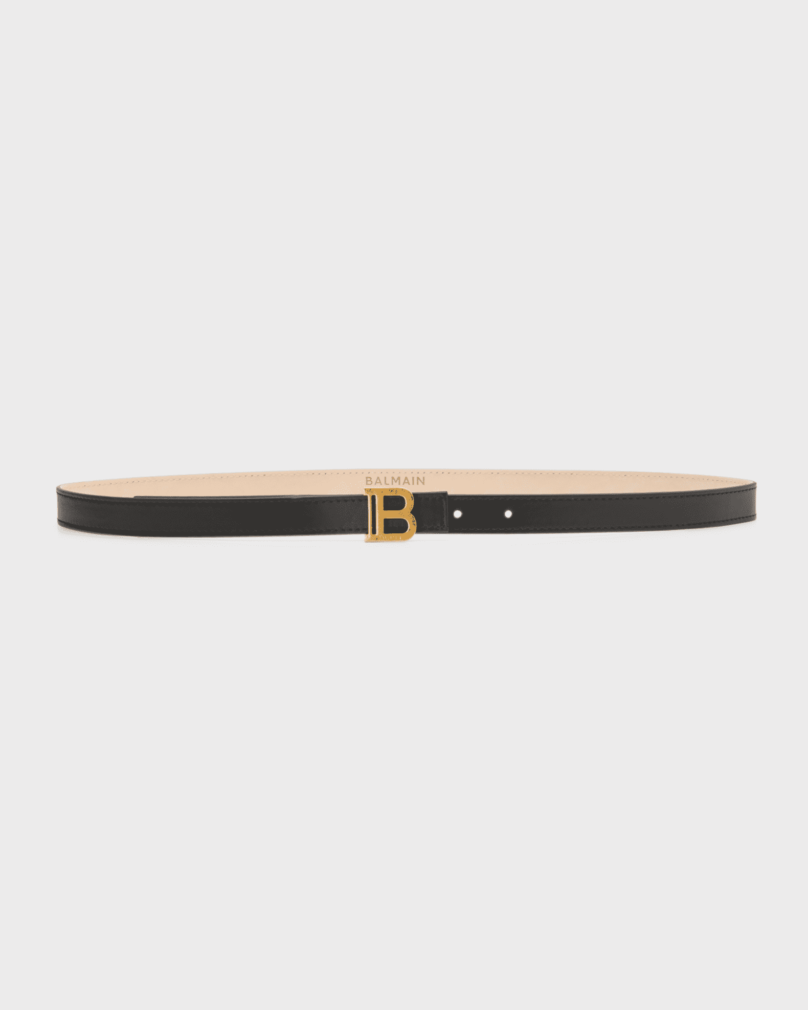 ベルト BALMAIN B-BELT LEATHER BELT B-Belt in leather black - Women | BALMAIN