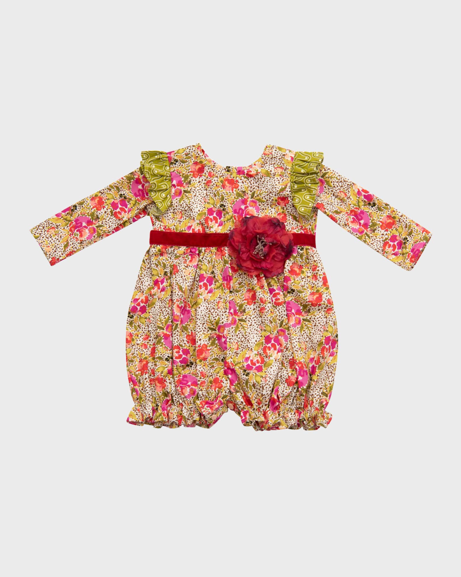 Girl s Wild Bloom Bubble Romper Size Newborn 24M