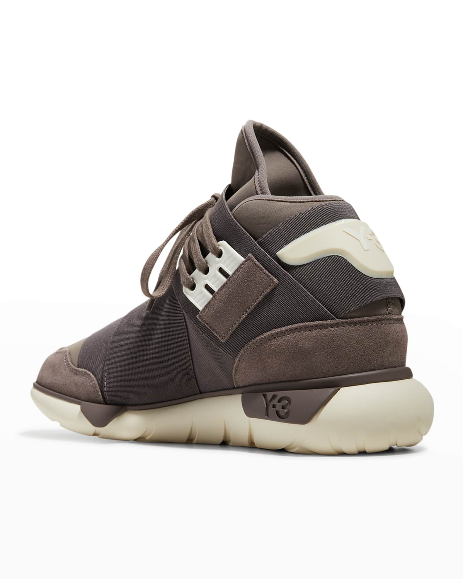 Y-3 Men's Qasa Textile High-Top Sneakers | Neiman Marcus