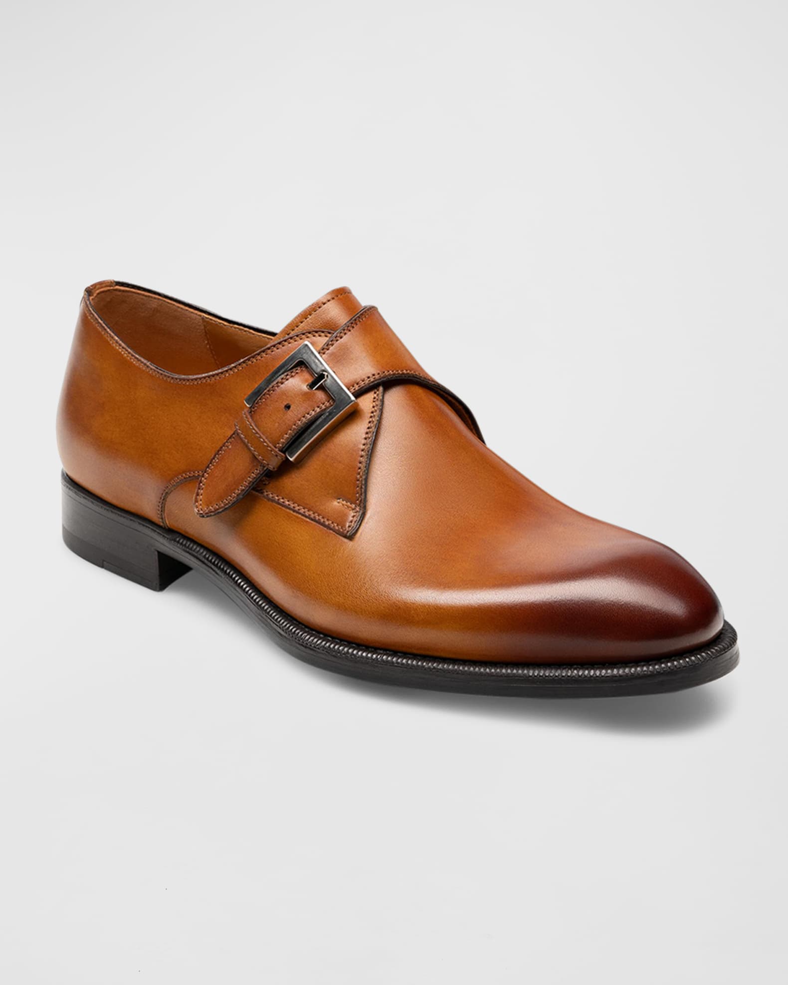 Men's Wooten Leaather Monk Strap Loafers 1