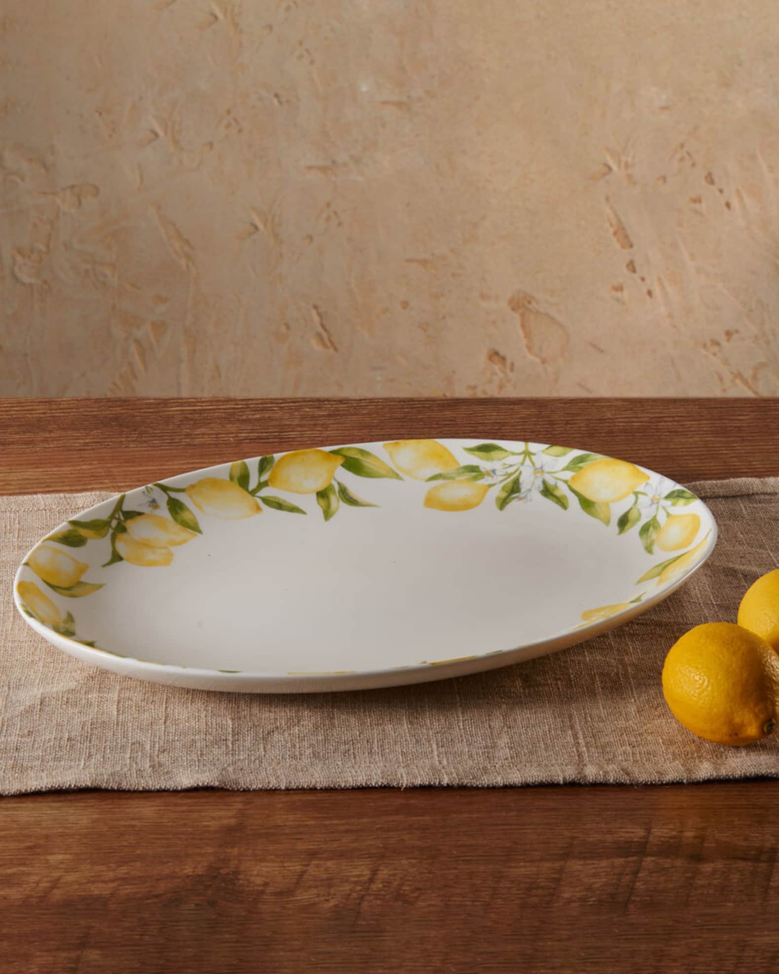 Mikasa Lemons Oval Platter 14" Neiman Marcus