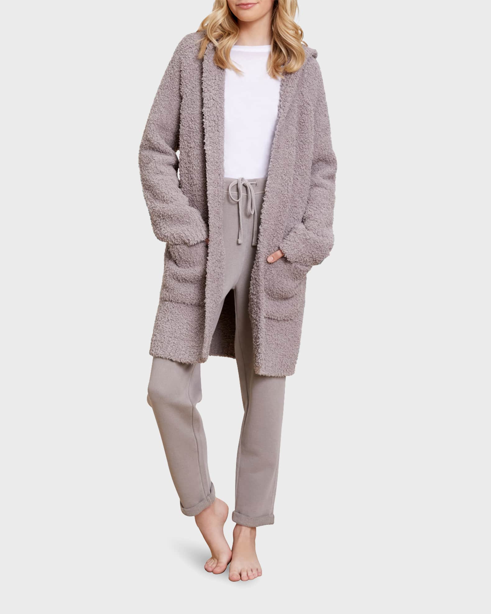 Barefoot Dreams Girl s Boucle Hooded Coatigan Size 6 14 Neiman
