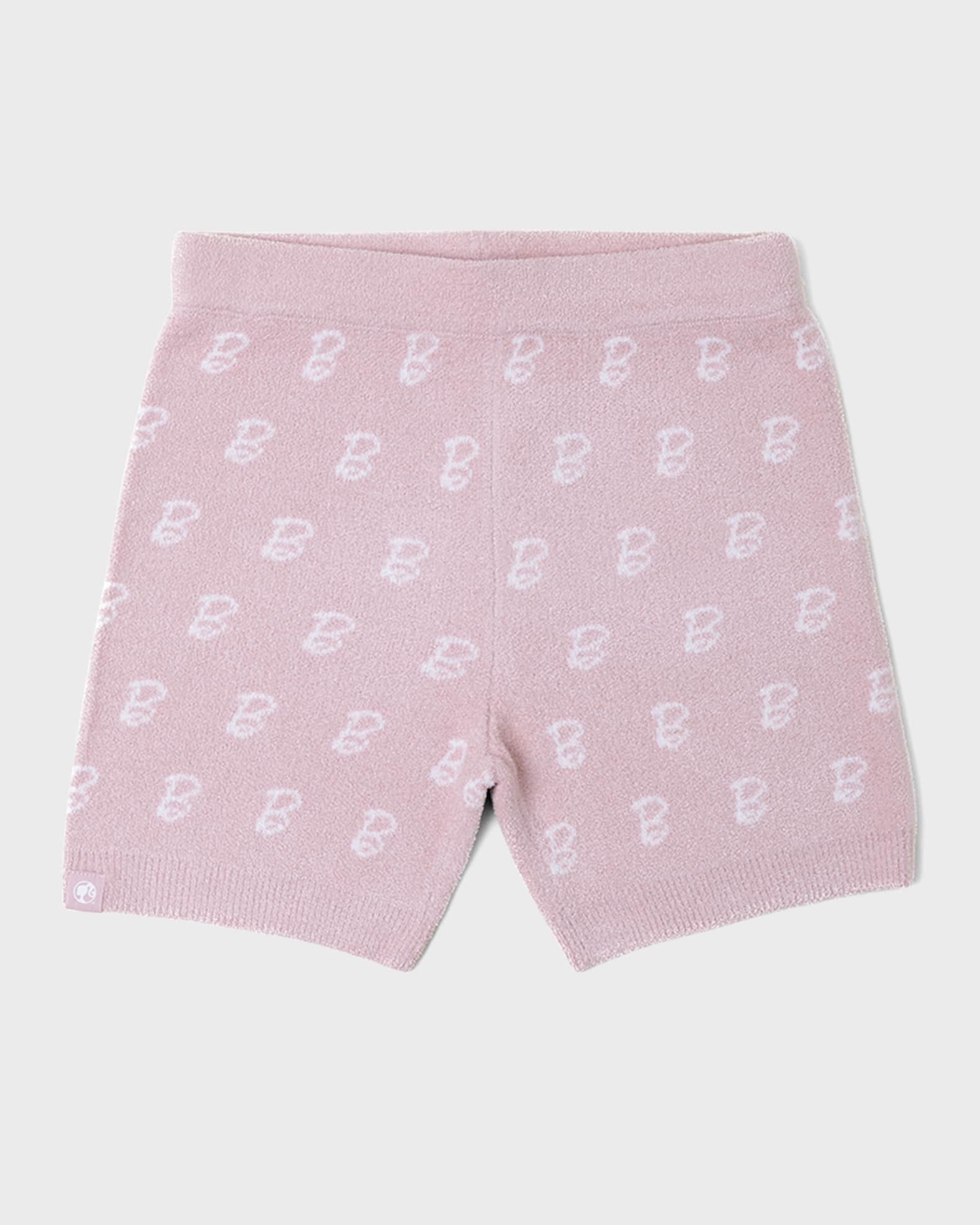 Barefoot Dreams Girl's Barbie CozyChic Monogram Biker Shorts, Size 6-14 ...