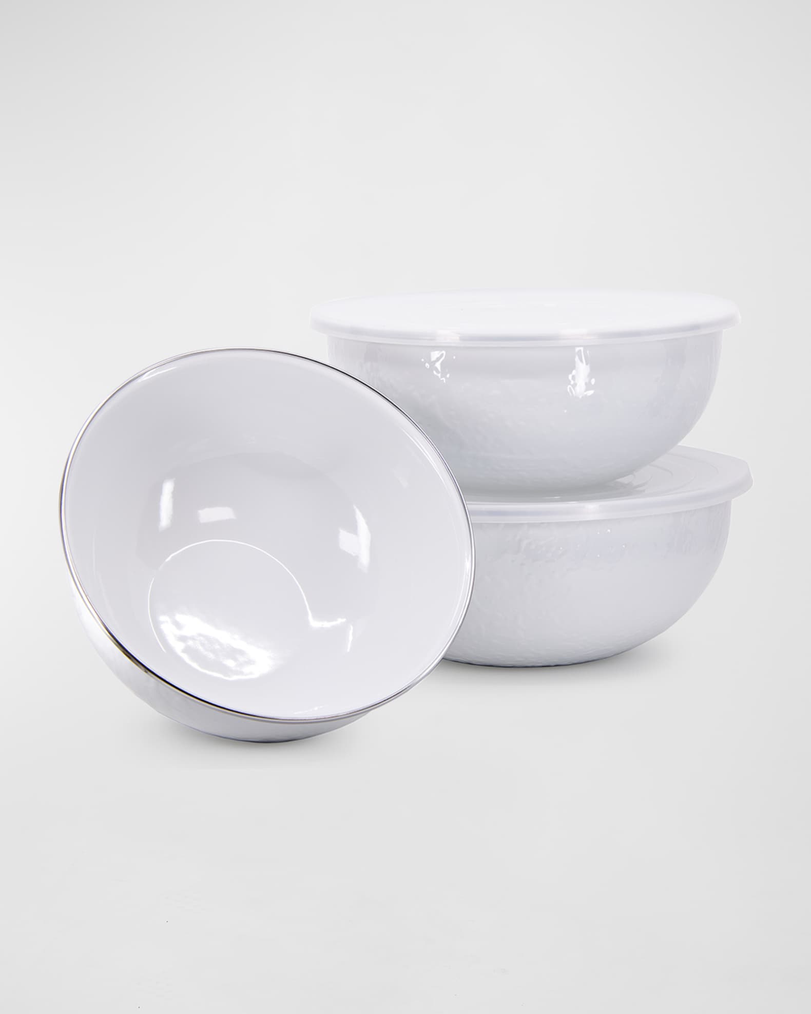 Golden Rabbit Enamelware - Set of 3 - Mixing Bowls (modern Monet)