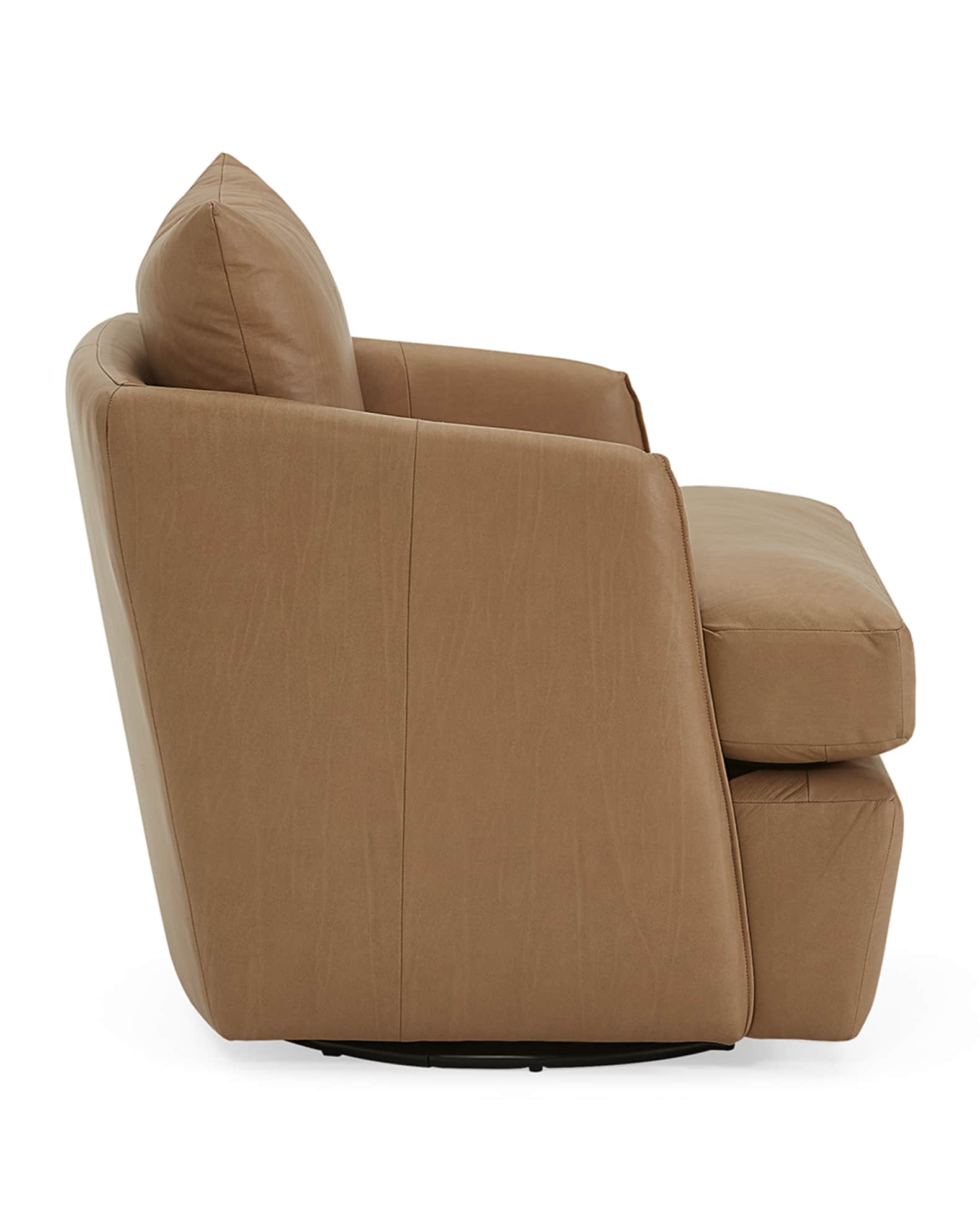 Four Hands Whittaker Leather Swivel Chair Neiman Marcus