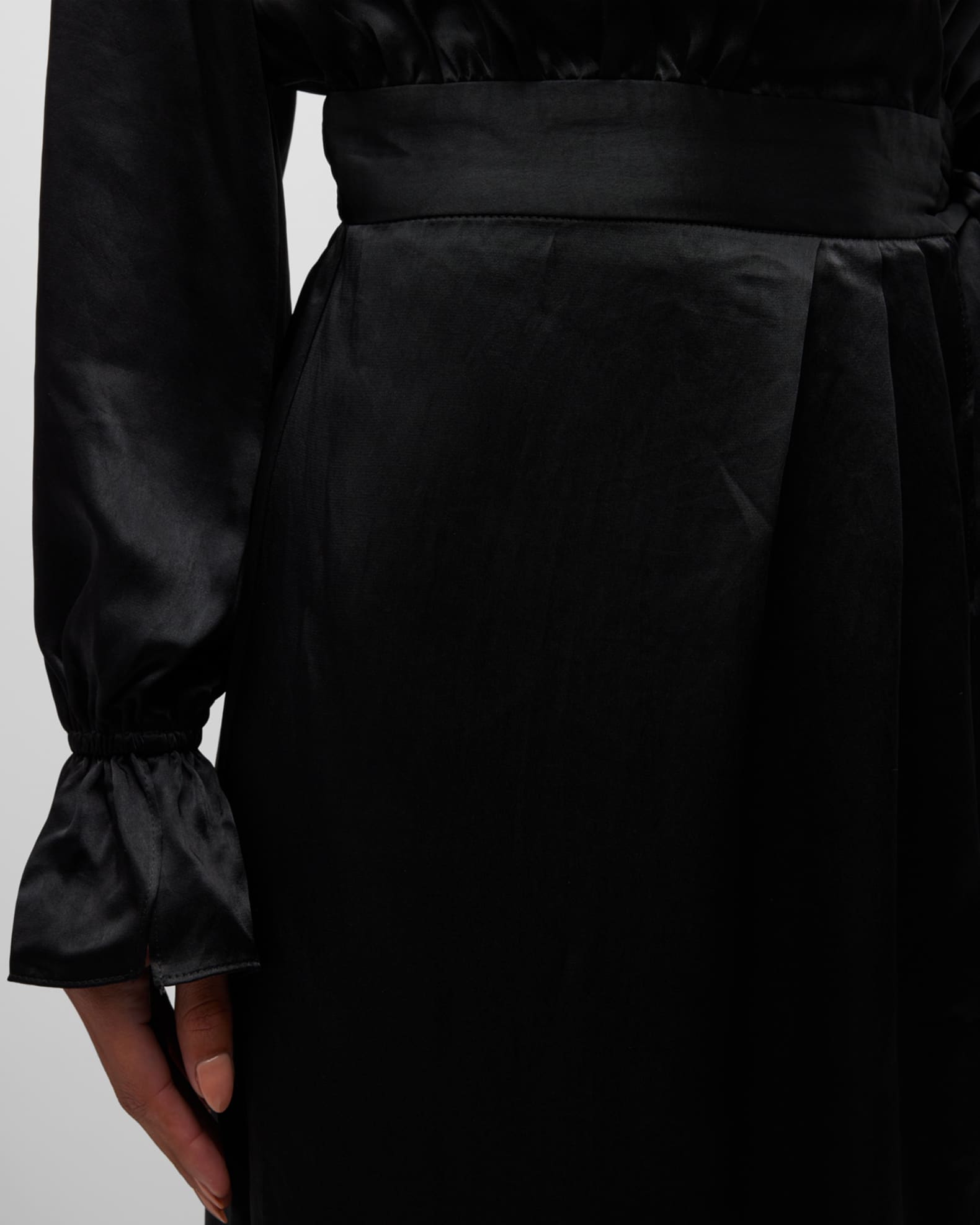 Cerelia | Satin Wrap Midi Dress main image 0