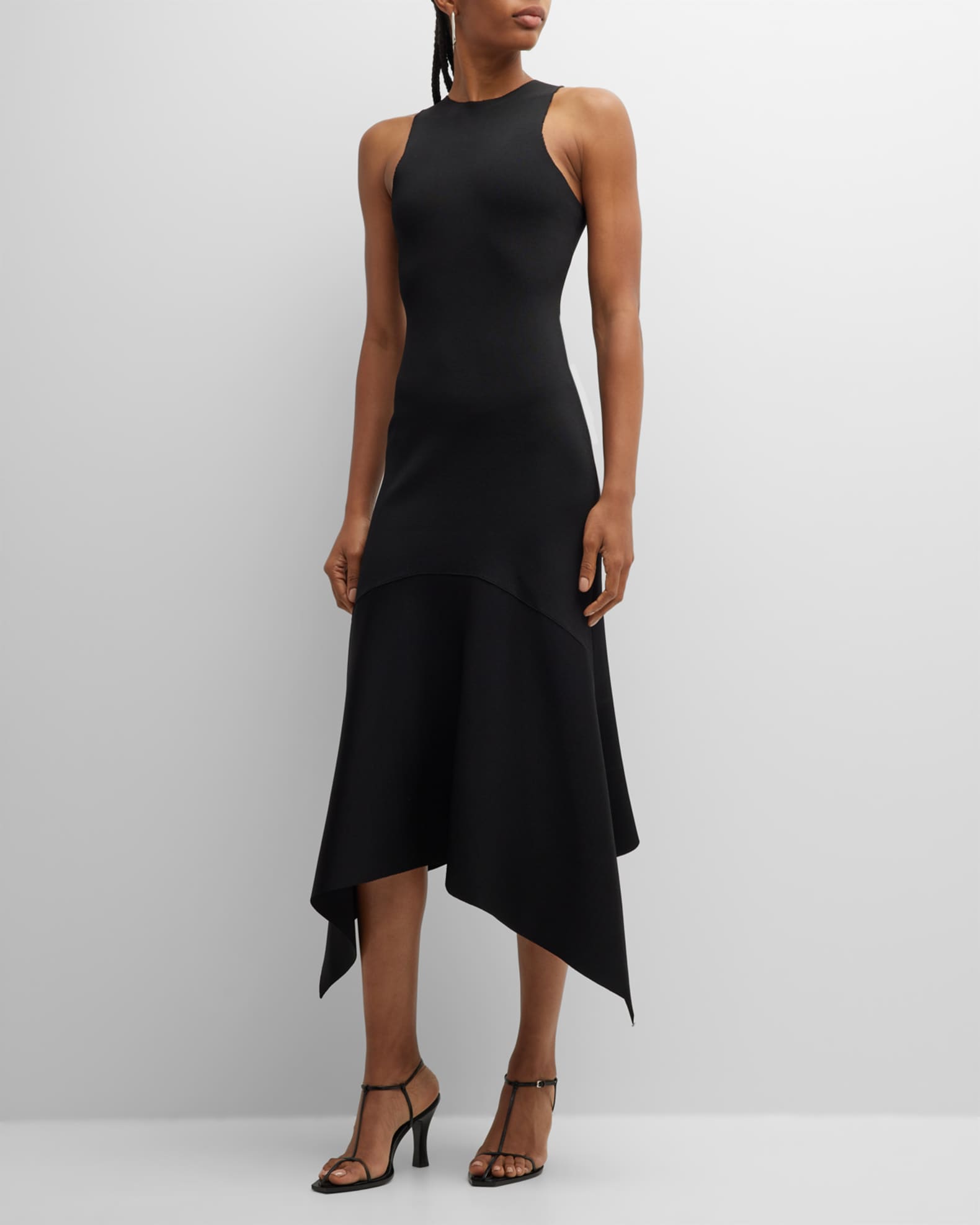THE ROW Olinda Fit-And-Flare Midi Dress | Neiman Marcus