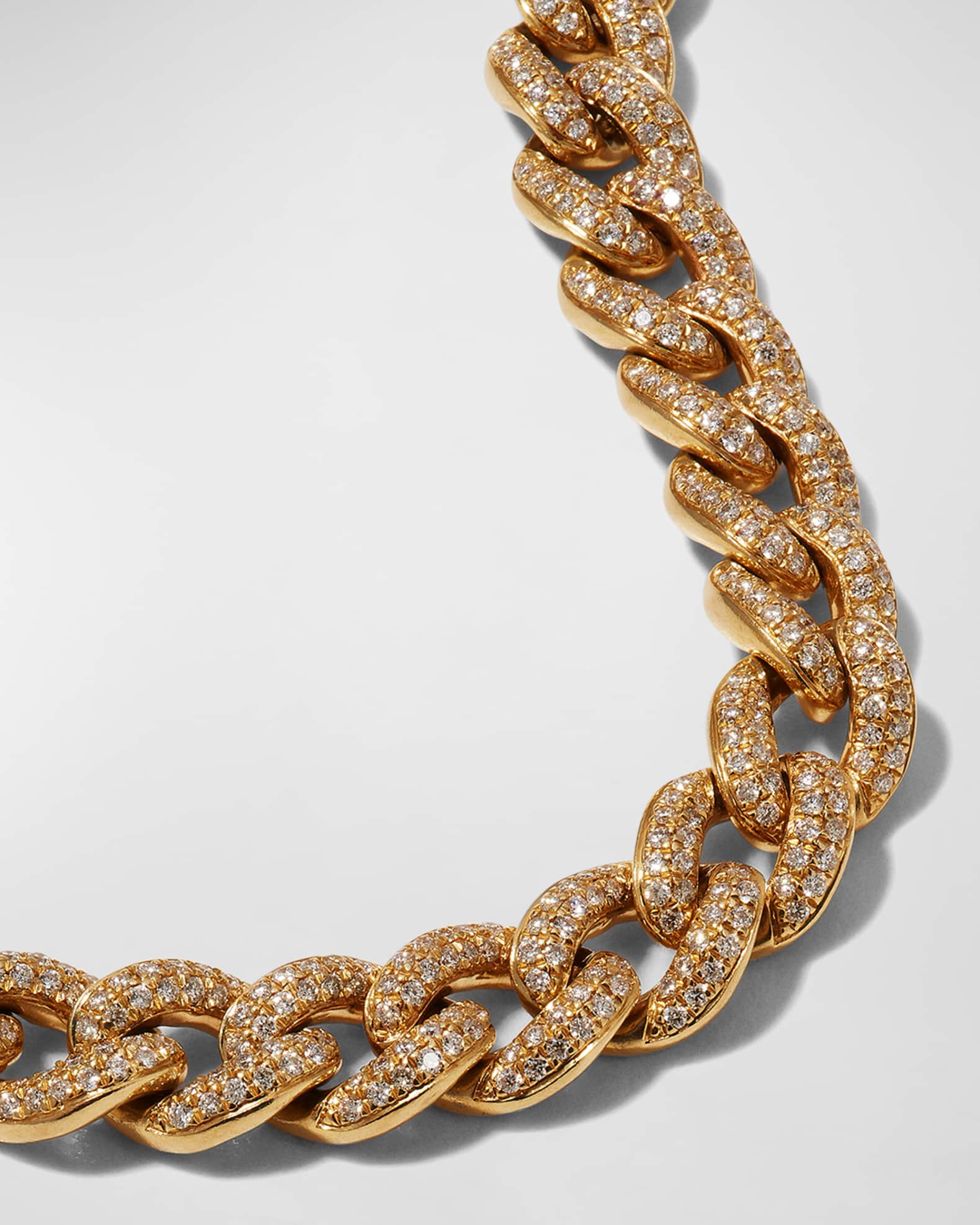 Sydney Evan Men's 14K Gold Diamond Pavé Chain Link Bracelet Neiman Marcus