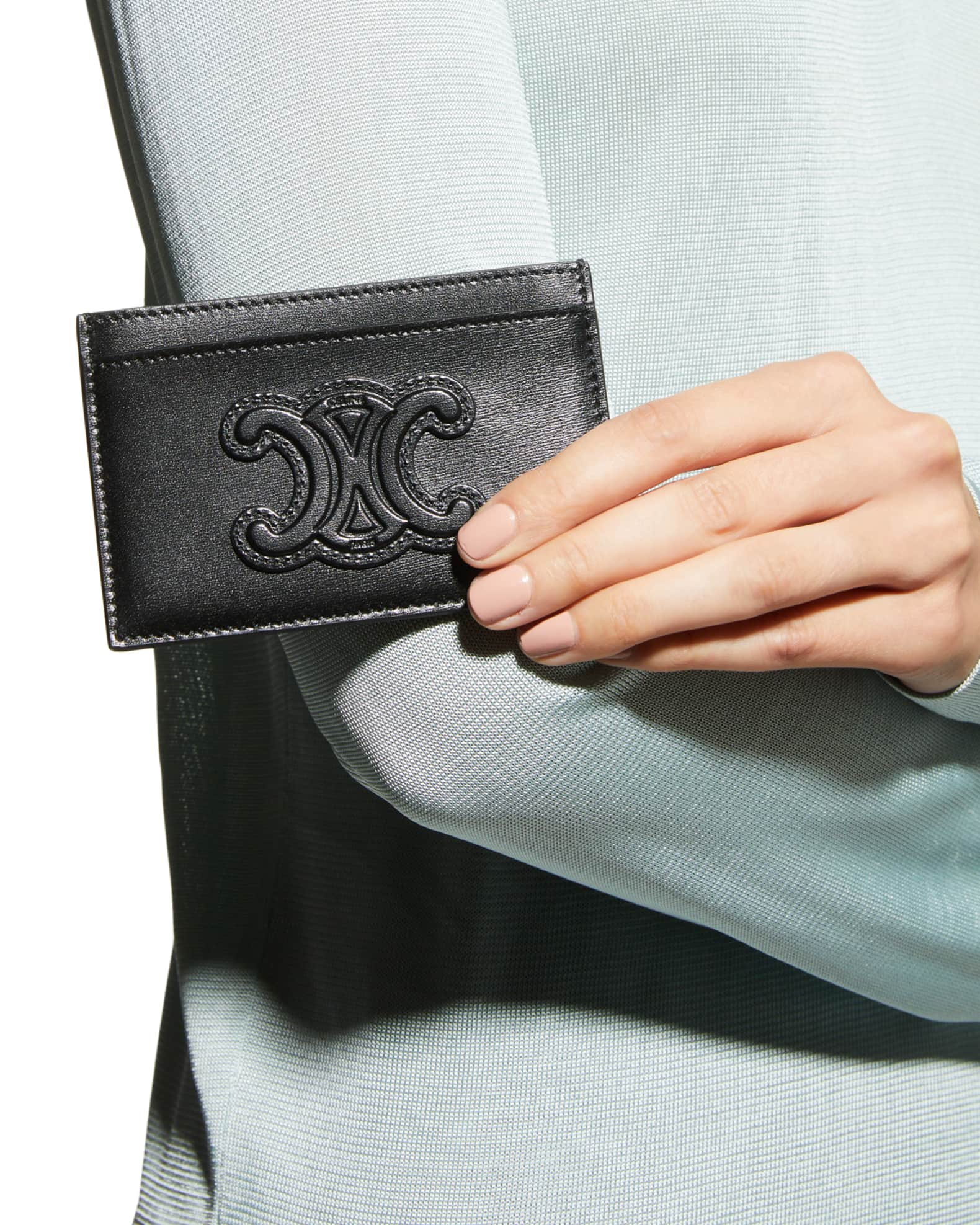 CARD HOLDER CUIR TRIOMPHE IN SHINY CALFSKIN