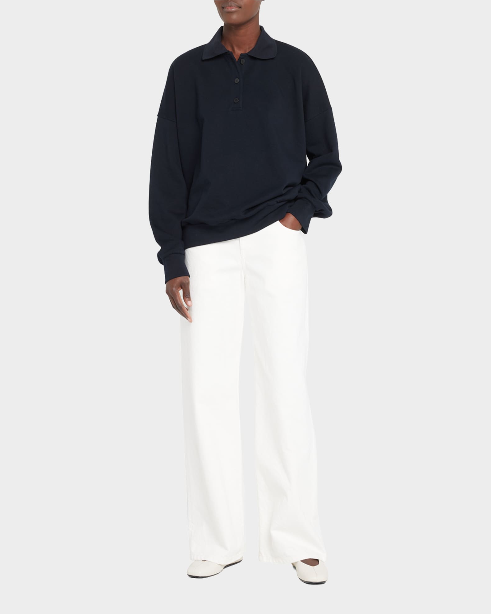 【新season】THEROW ワイドレッグ ジーンズ Eglitta パンツ Eglitta Jeans Black in Cotton – The Row