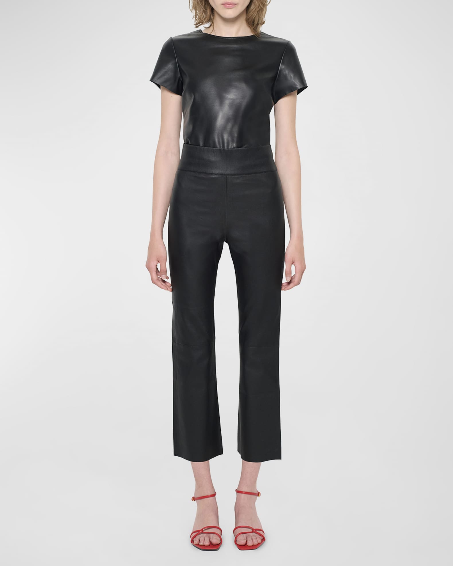 Reagan Stretch Leather Leggings