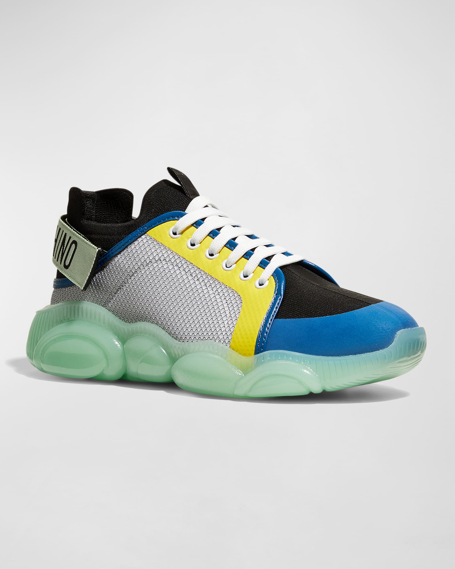 Men s Teddy Bear Sole Colorblock Low Top Sneakers