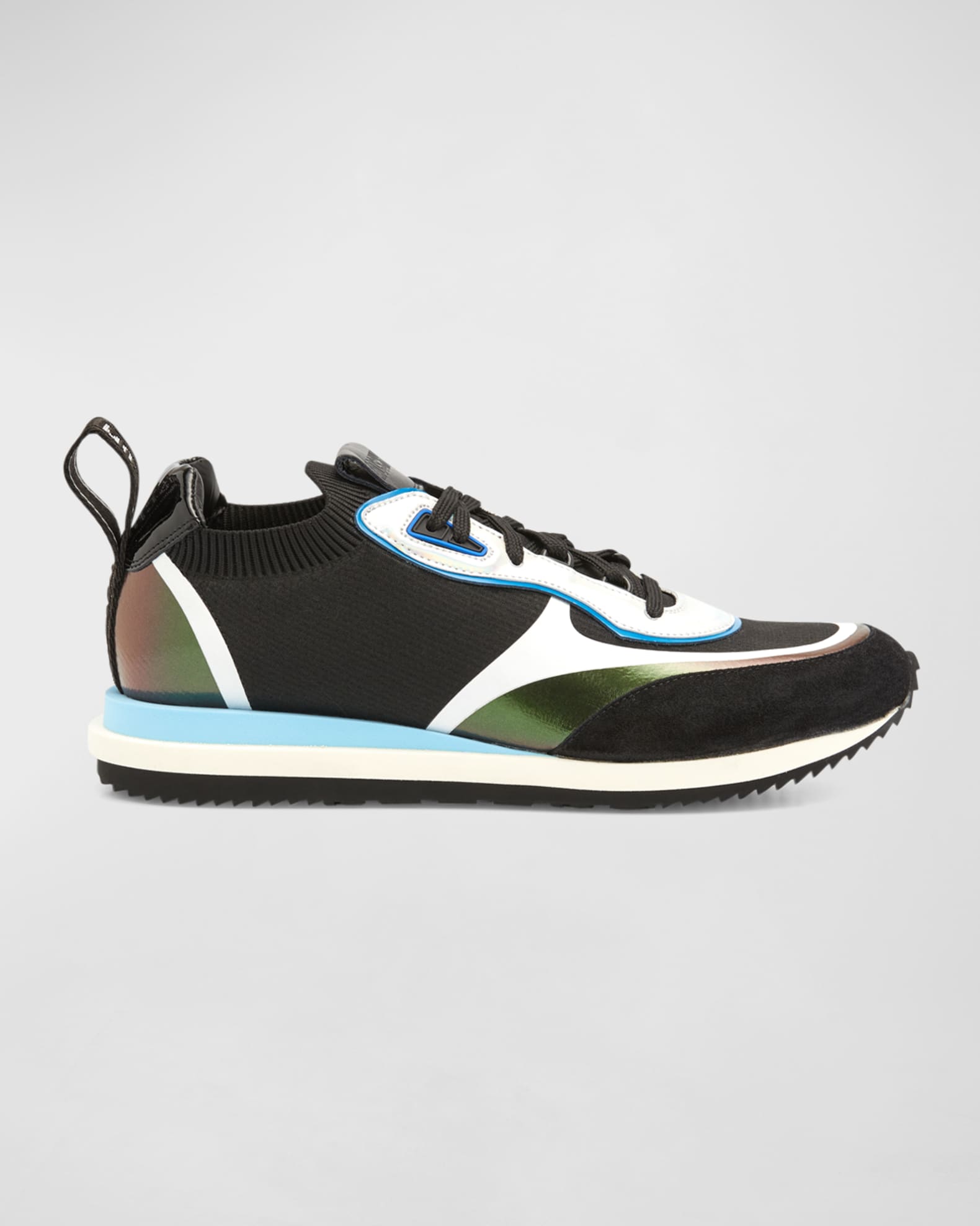 Moschino Men's Stretch-Knit Runner Sneakers | Neiman Marcus