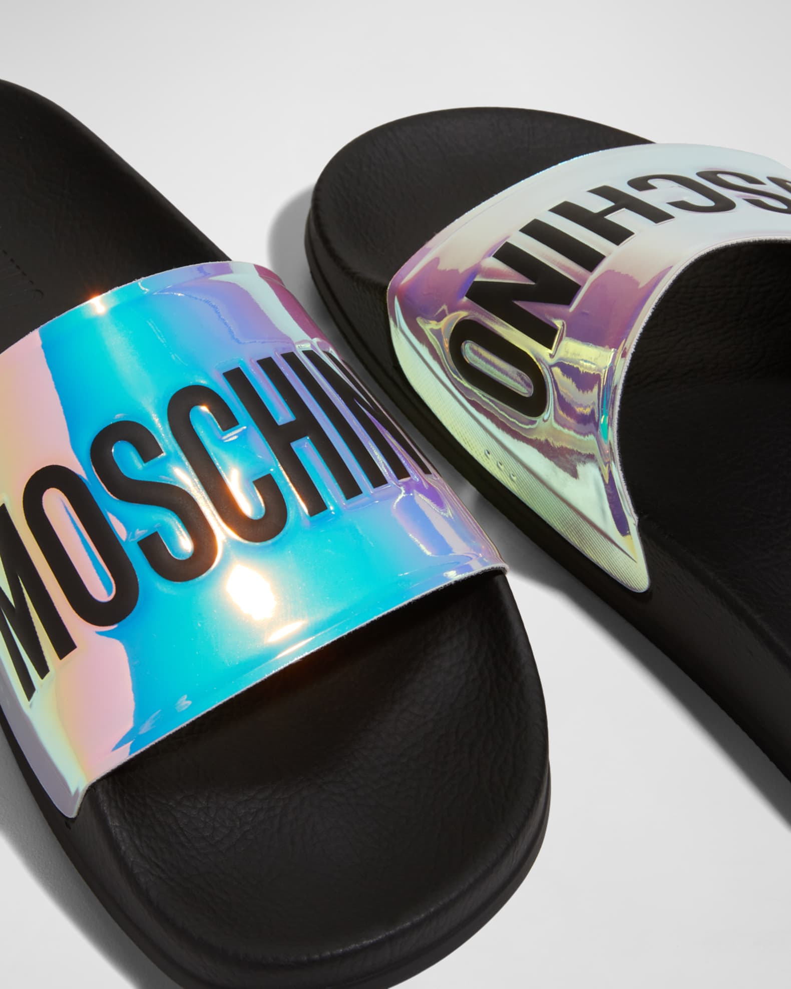 Moschino hotsell multicolor slides