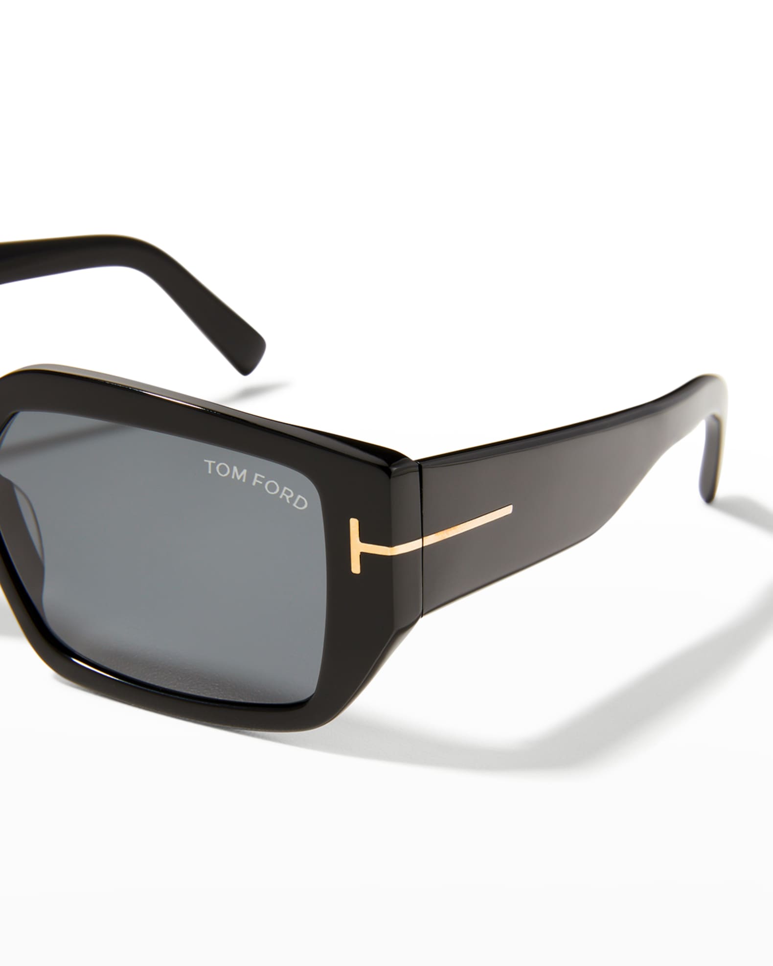 TOM FORD Men's Silvano-02 T-Logo Rectangle Sunglasses | Neiman Marcus