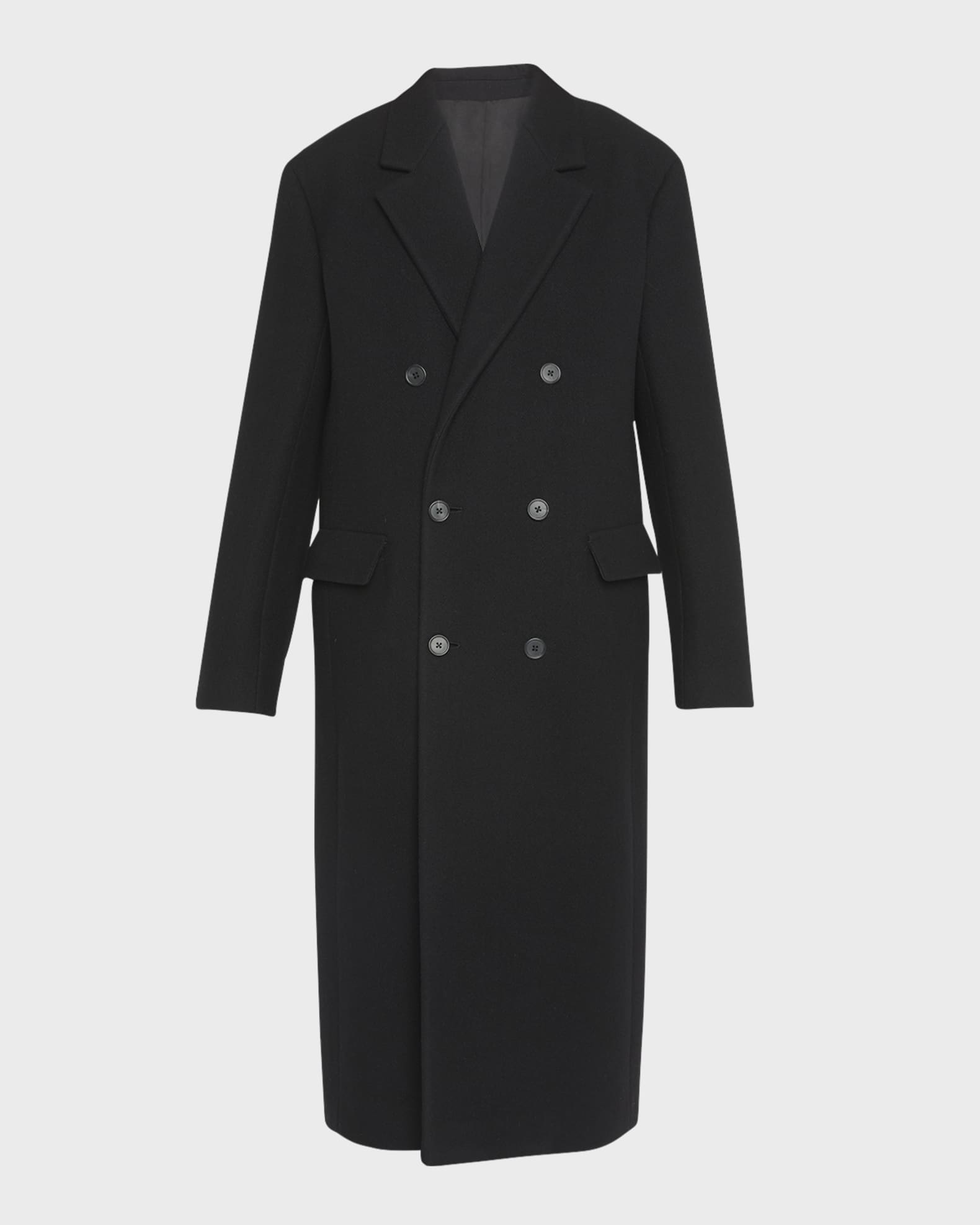 THE ROW Diana Cashmere Double-Breasted Long Pea Coat | Neiman Marcus