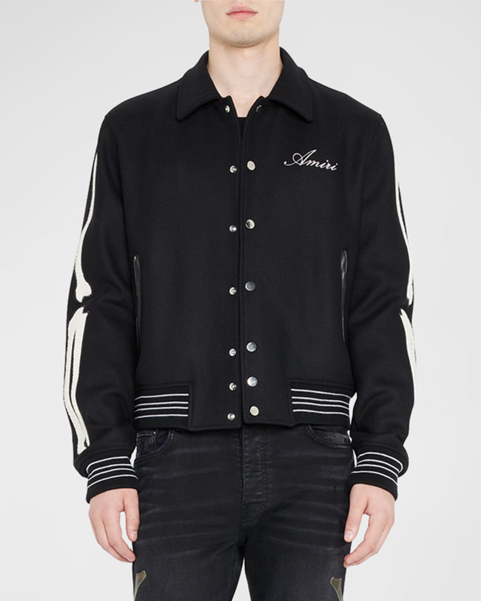 多様な Jacket Varsity Bones Men's Amiri | Marcus Neiman ジャケット・アウター