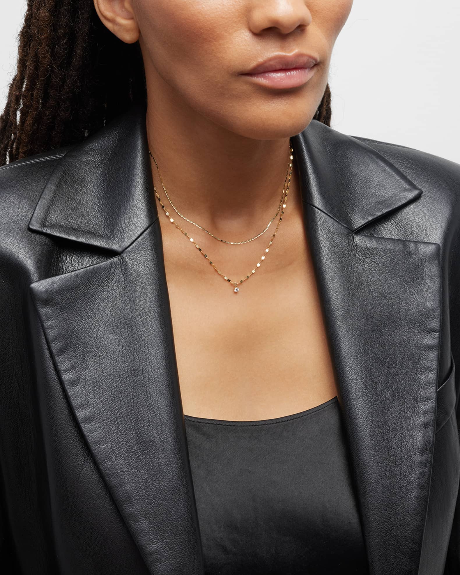 Solo Double-Strand Necklace with Diamond 1