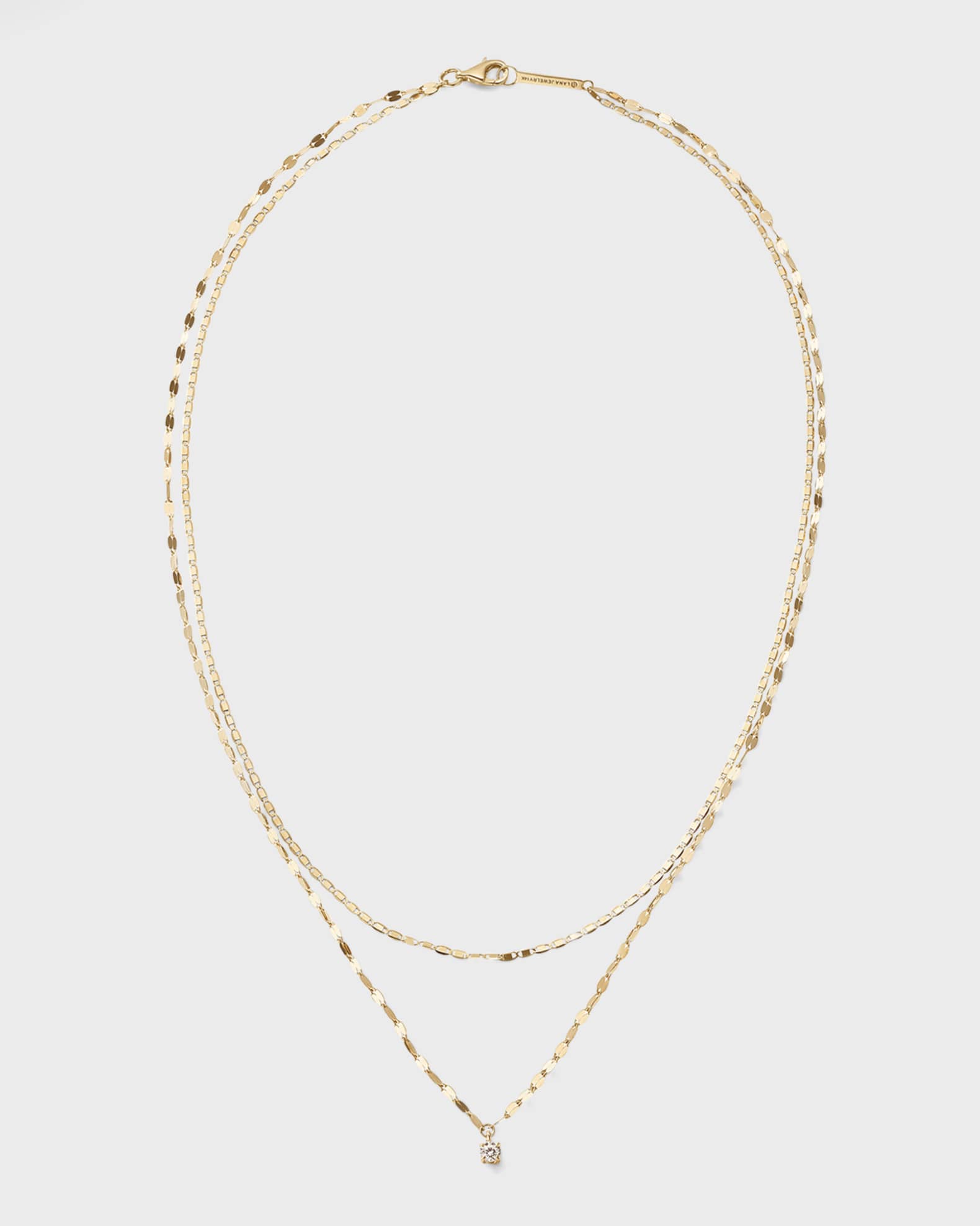 Solo Double-Strand Necklace with Diamond 0