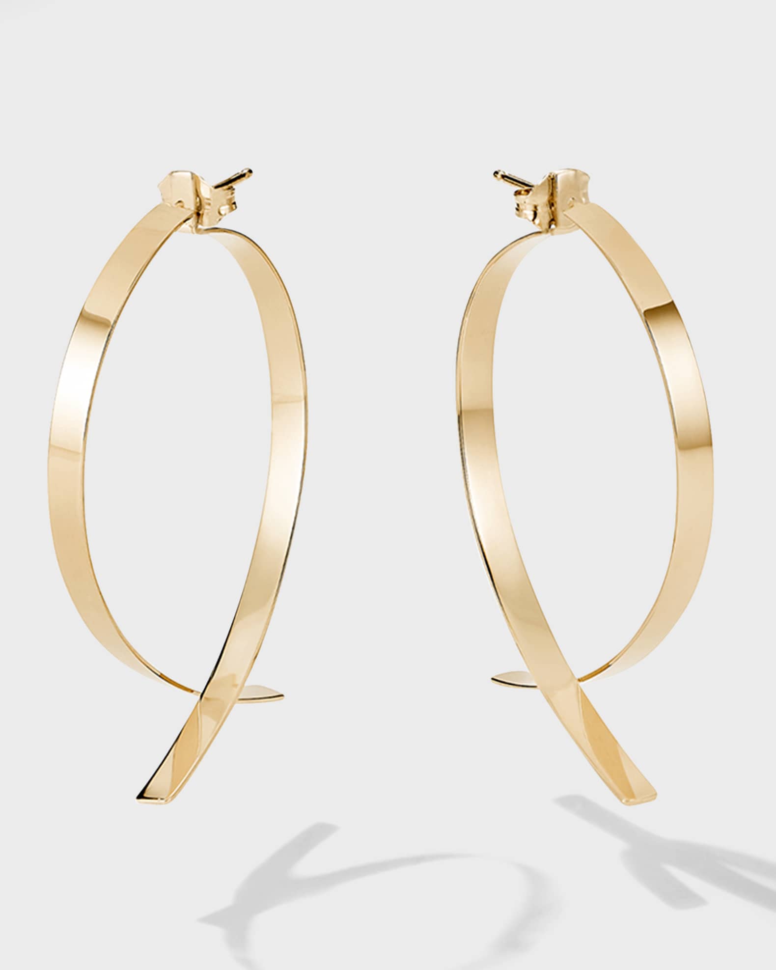 Upside down hoop earrings clearance