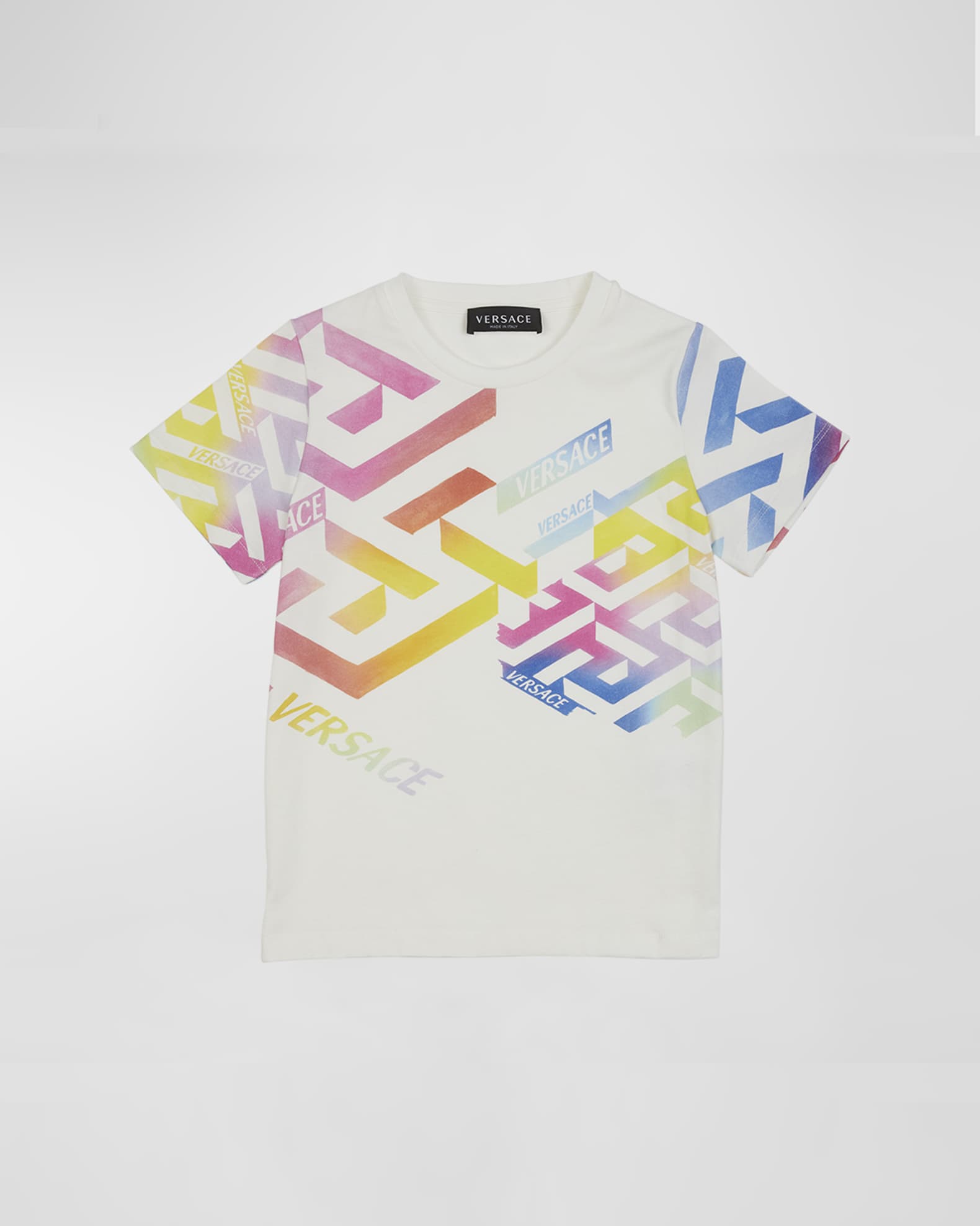 Versace White La Greca Logo T-Shirt
