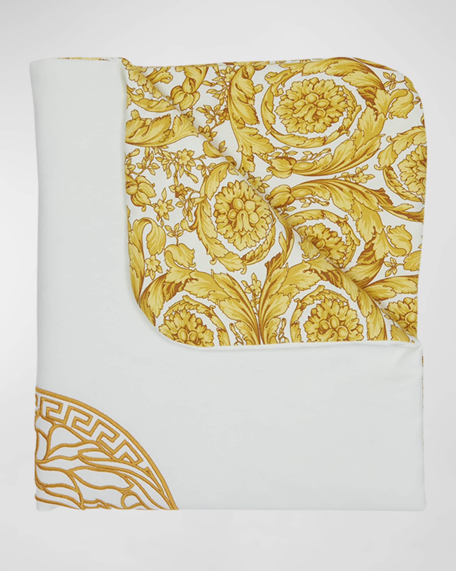 Versace Kid's Embroidered Medusa Head Blanket Neiman Marcus