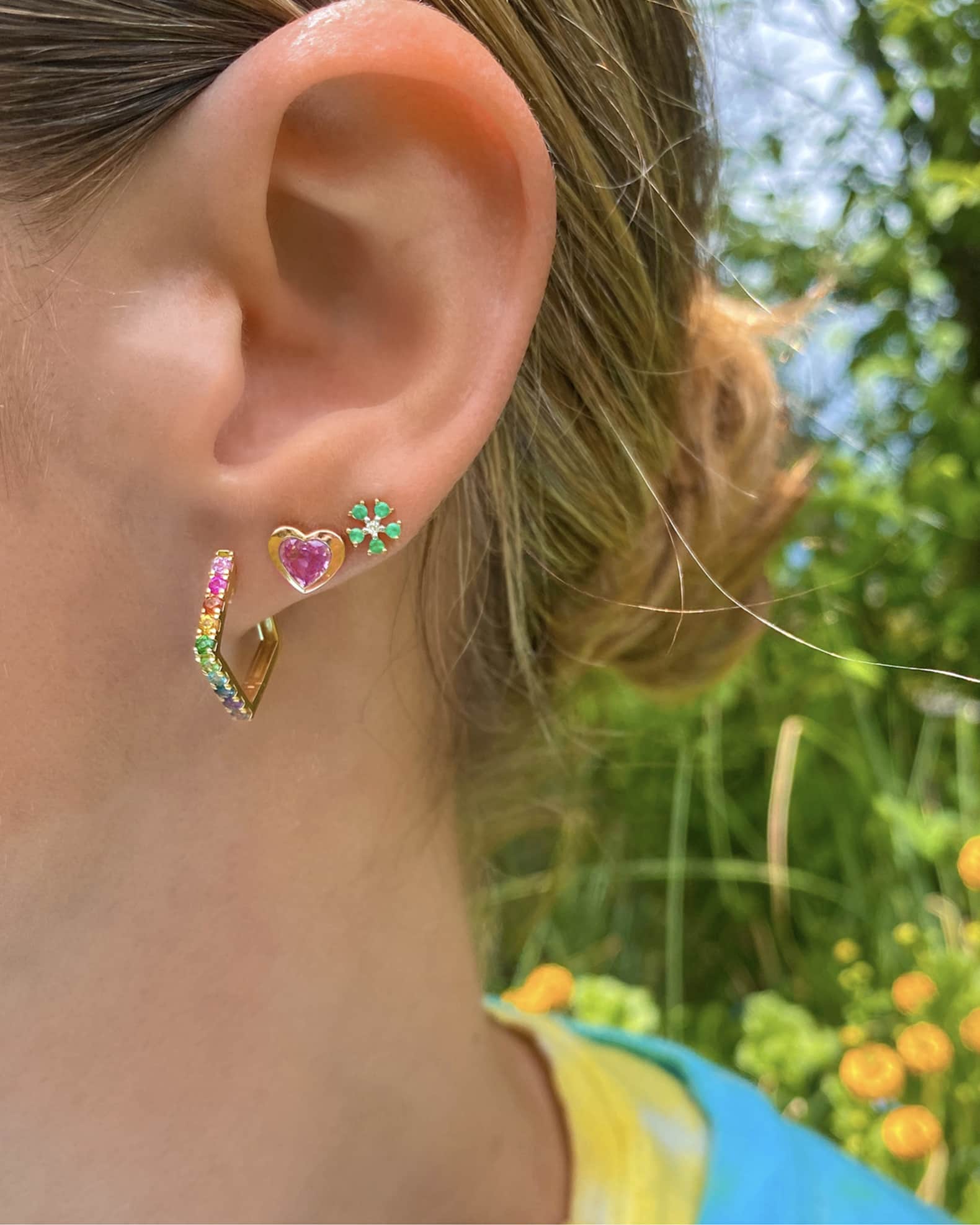 Chubby Heart Stud Earring, Single 1