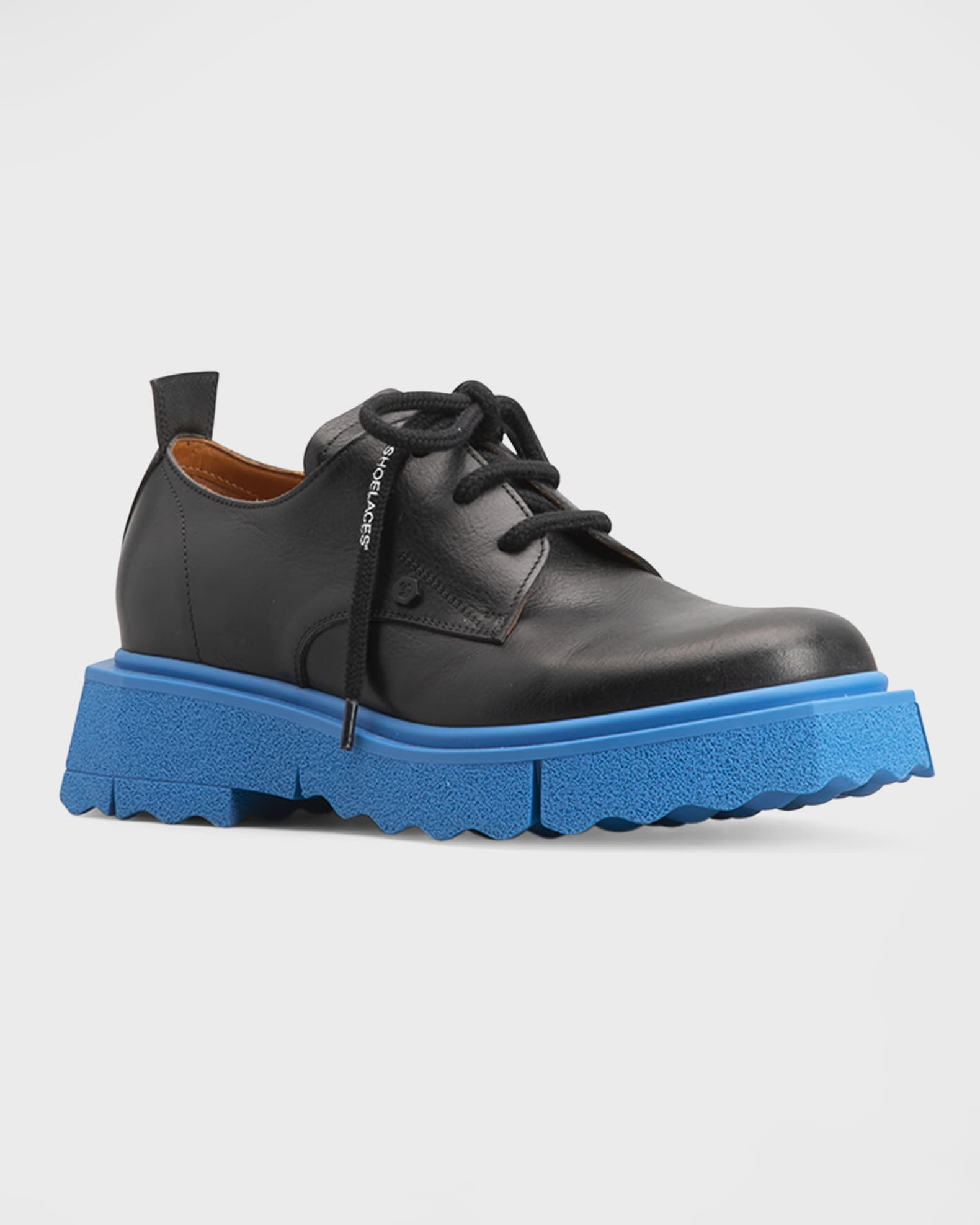 Off-White Men's Sponge Sole Leather Derby Shoes | Neiman Marcus