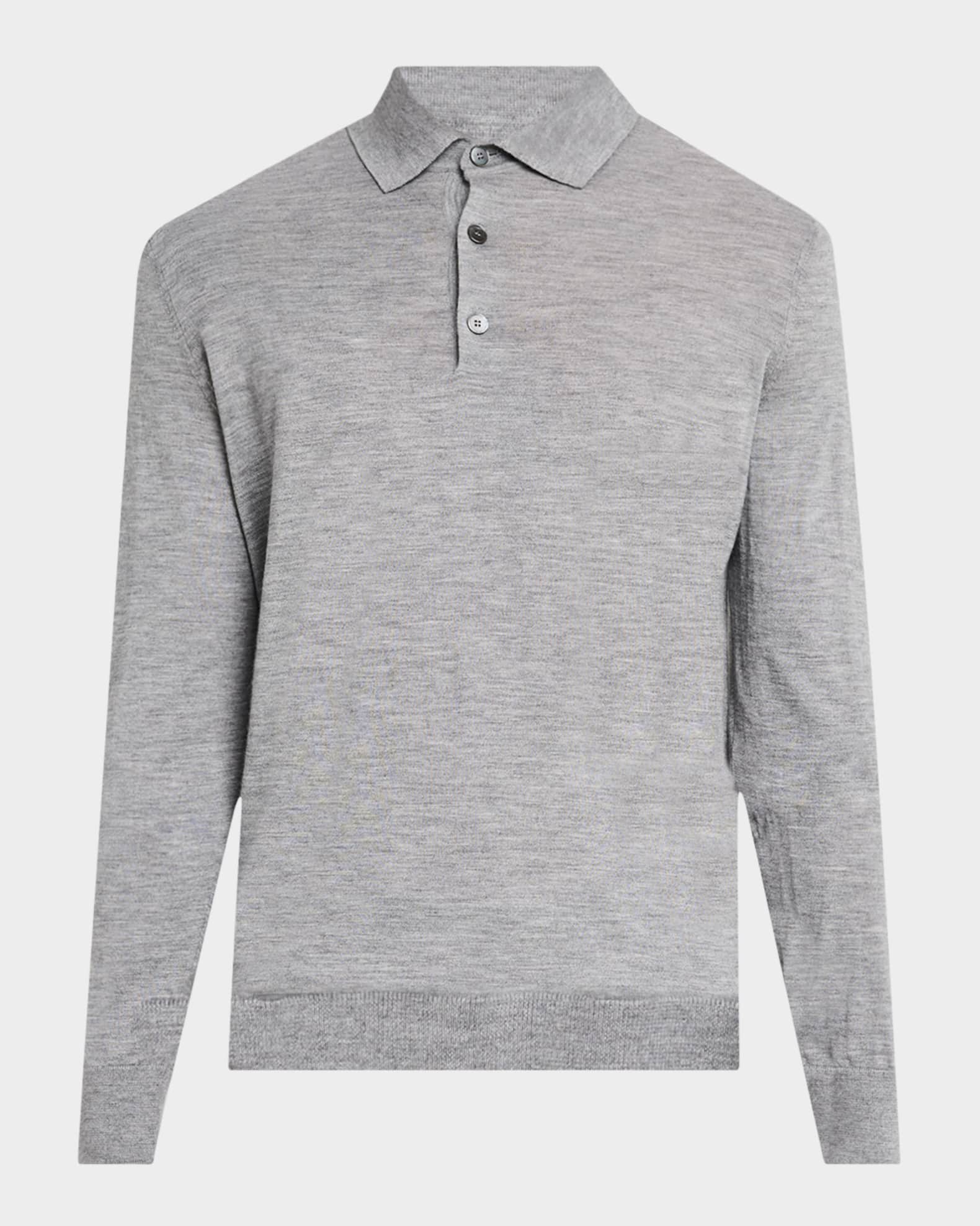 Men's Cashmere-Silk Polo Shirt 0