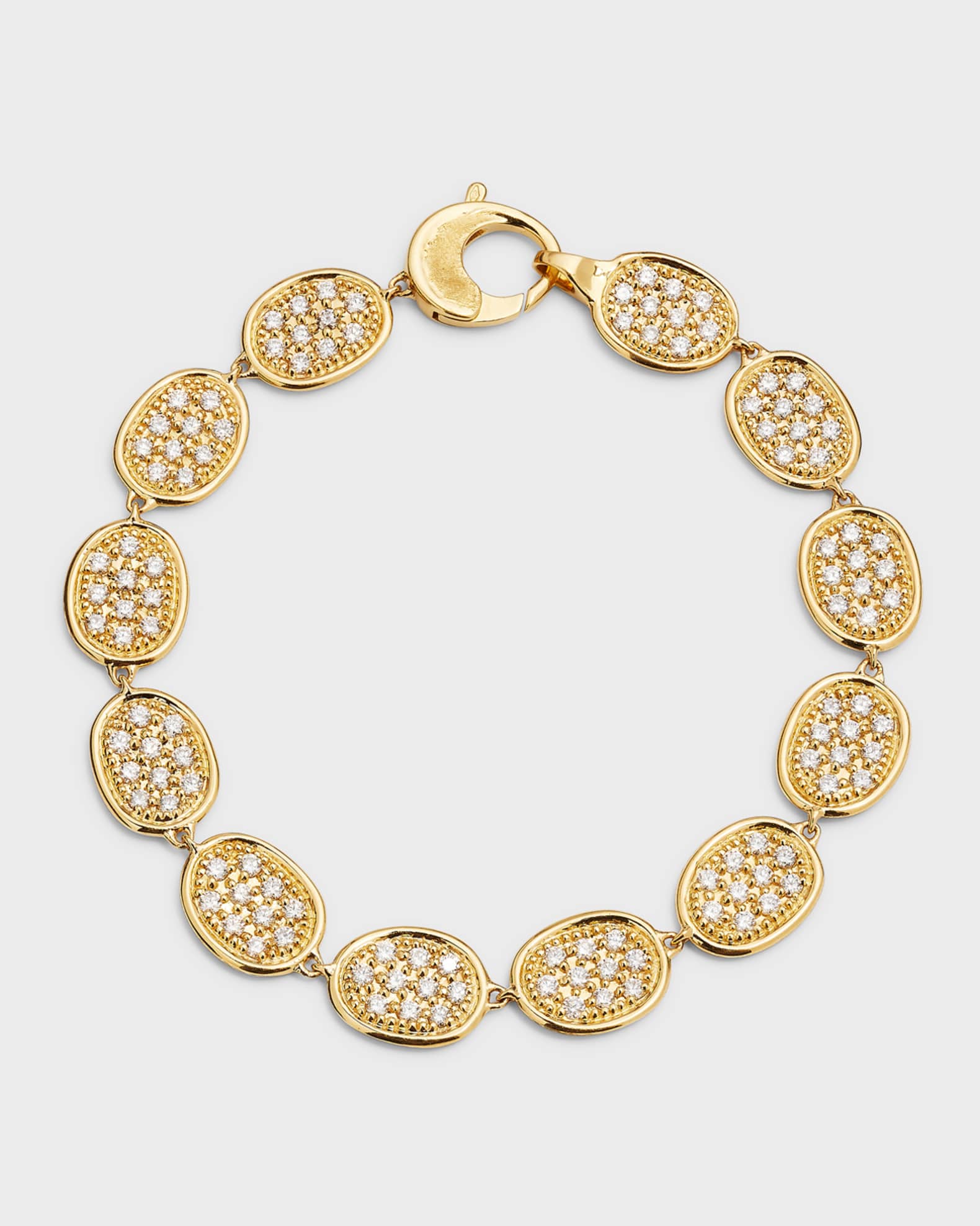 Marco Bicego Lunaria Yellow Gold Bracelet with Diamonds | Neiman Marcus