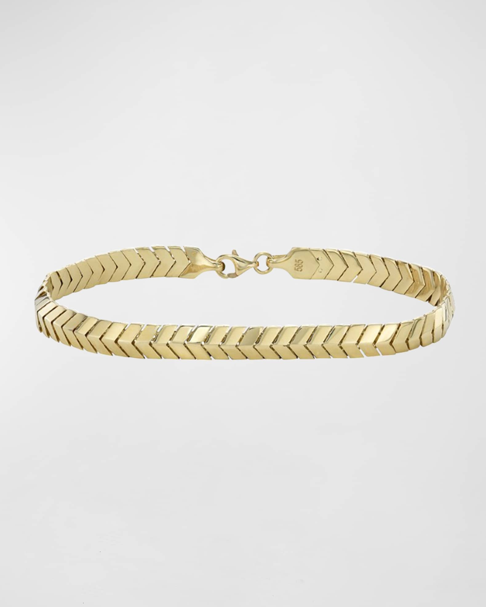 Gold chevron bracelet outlet