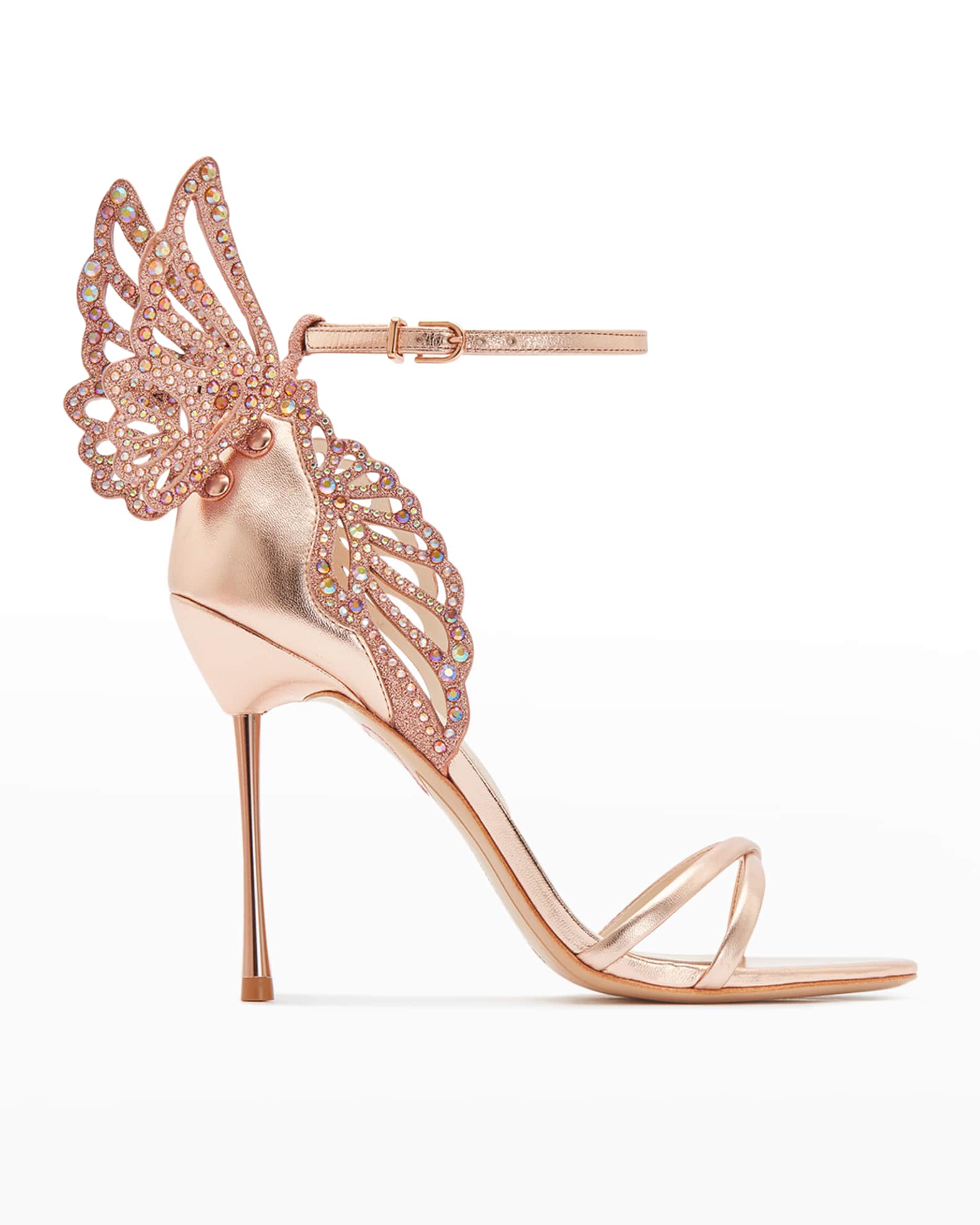 Sophia Webster Heavenly Crystal Wing Stiletto Sandals | Neiman Marcus